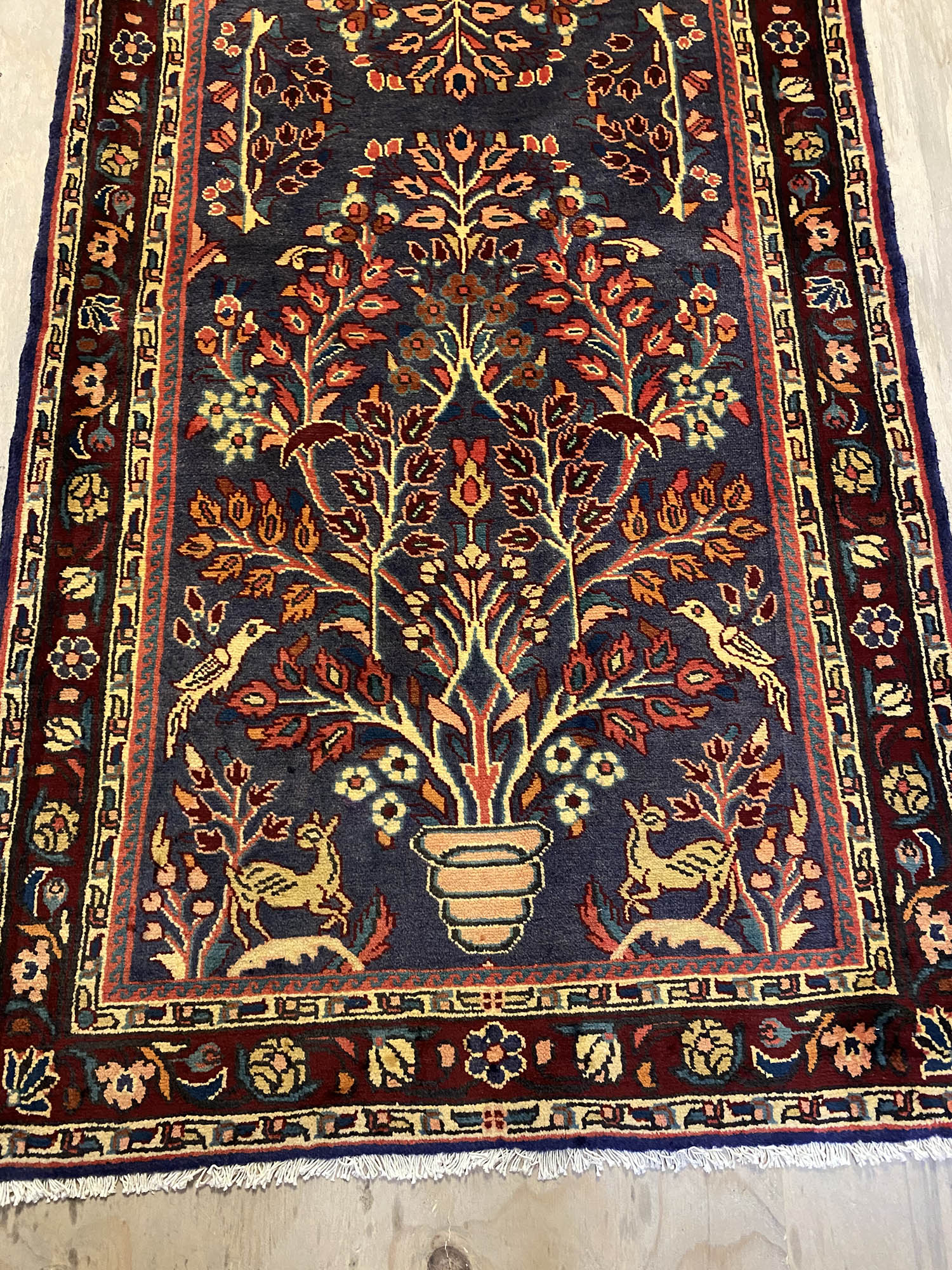 4M Long Tribal Handmade Hamedan Runner - Image 7