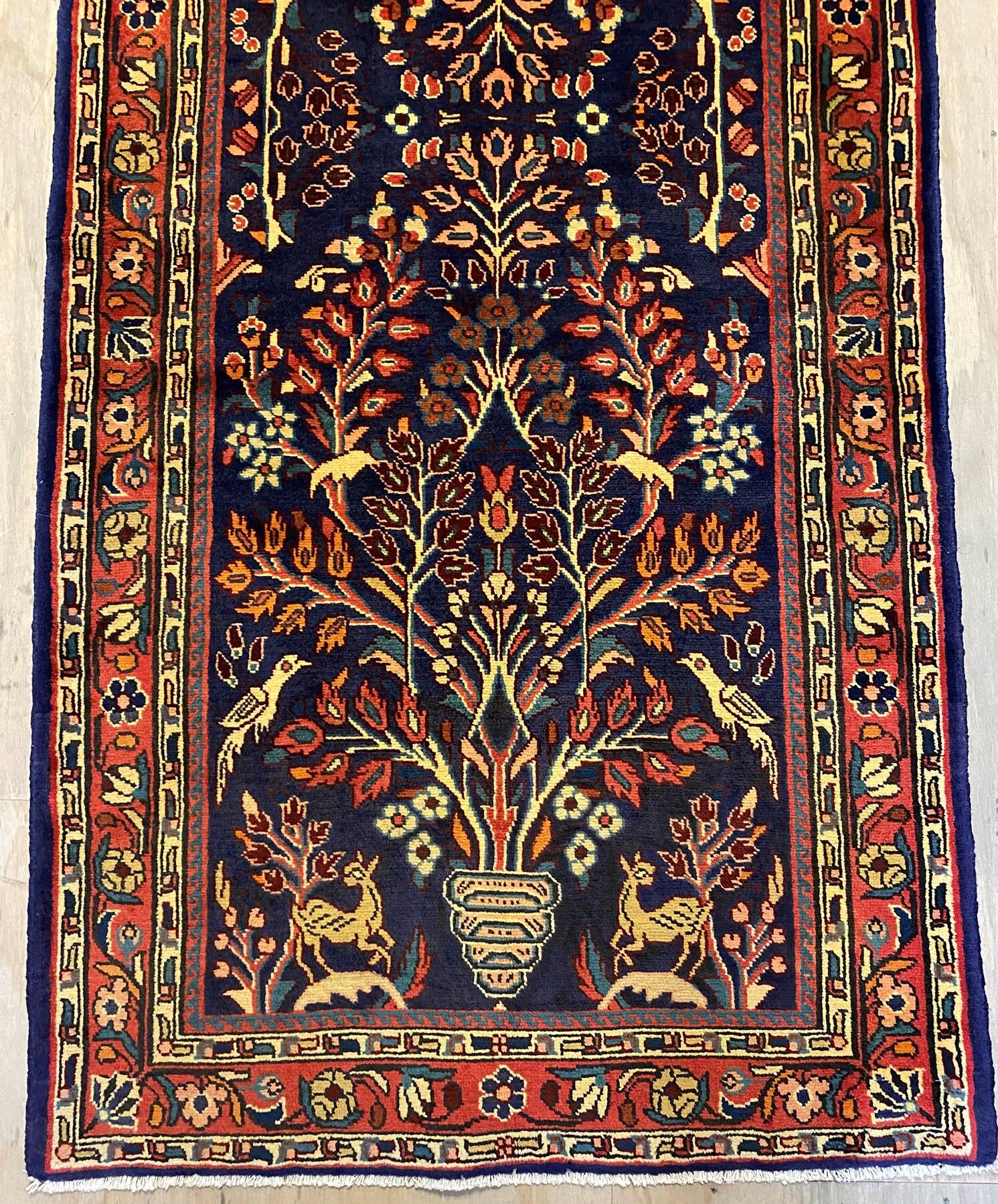 4.1M Long Tribal Handmade Hamedan Runner - Image 9