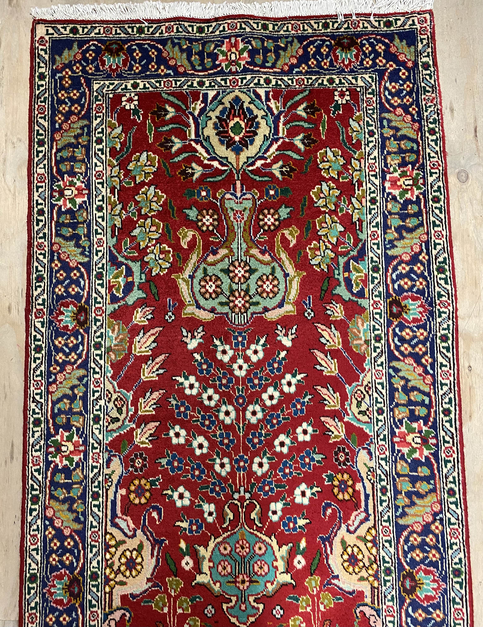 4.4m Vase Design Tabriz Persian Runner - Image 7