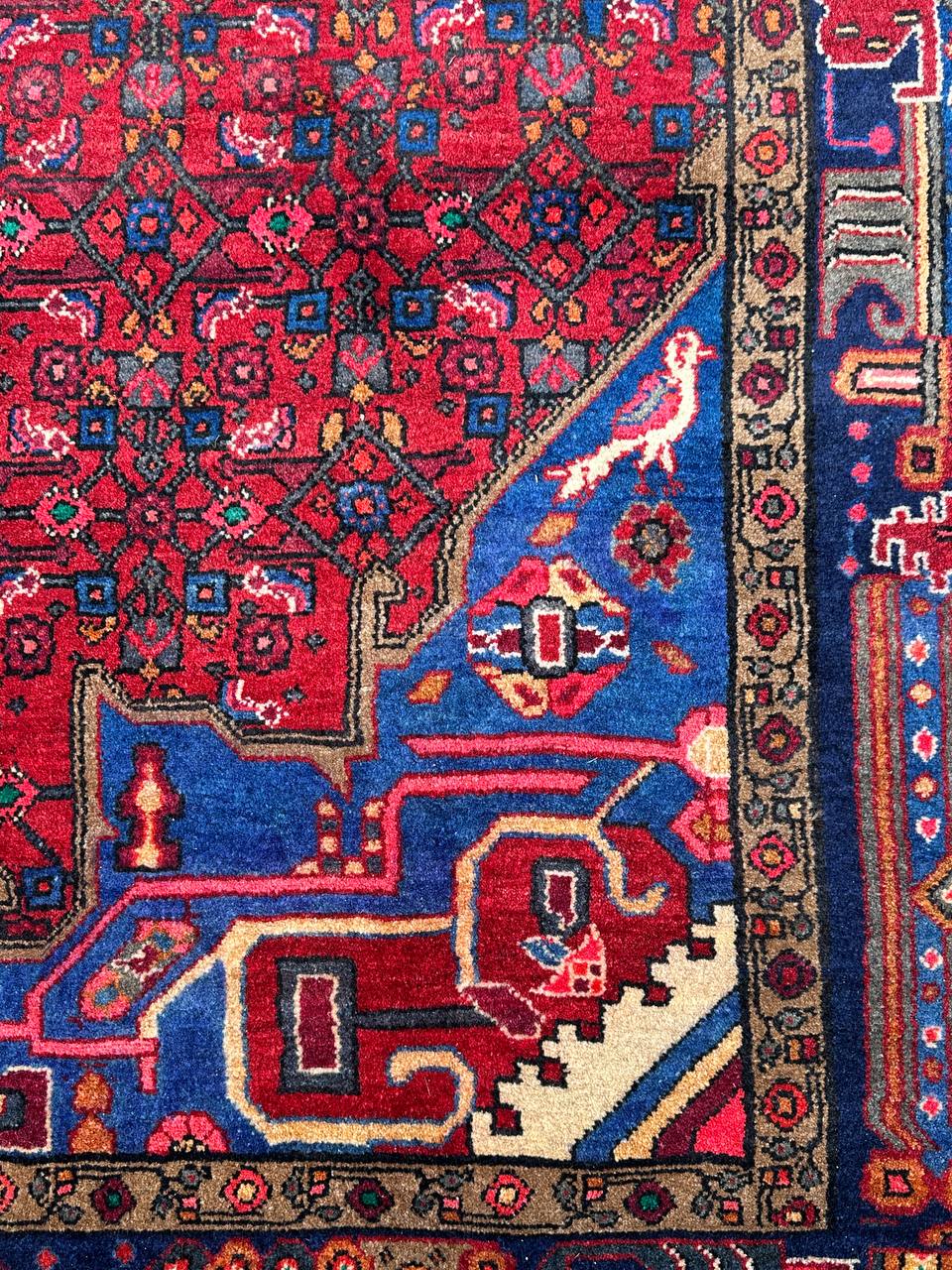 2.8x1.5M Hamedan Persian Rug - Image 9