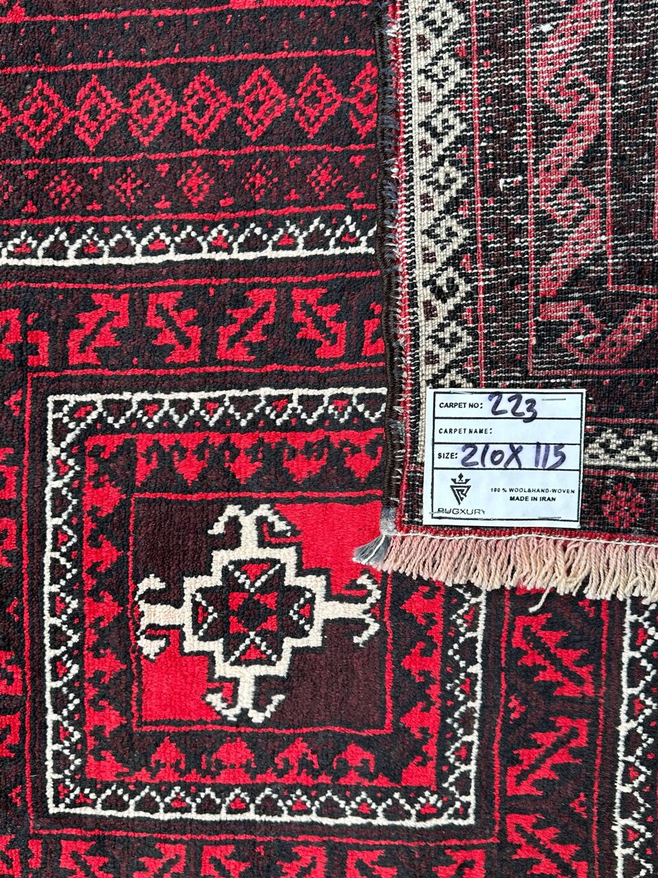 2.1x1.15 M Persian Balouchi Rug - Image 9
