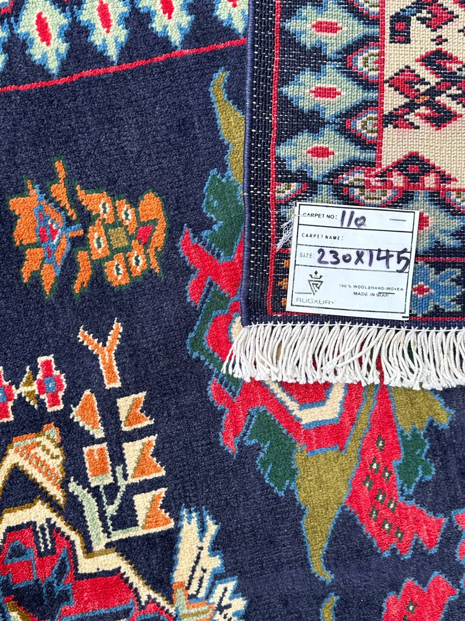 2.3x1.5M Rare Persian Quchan Rug - Image 9