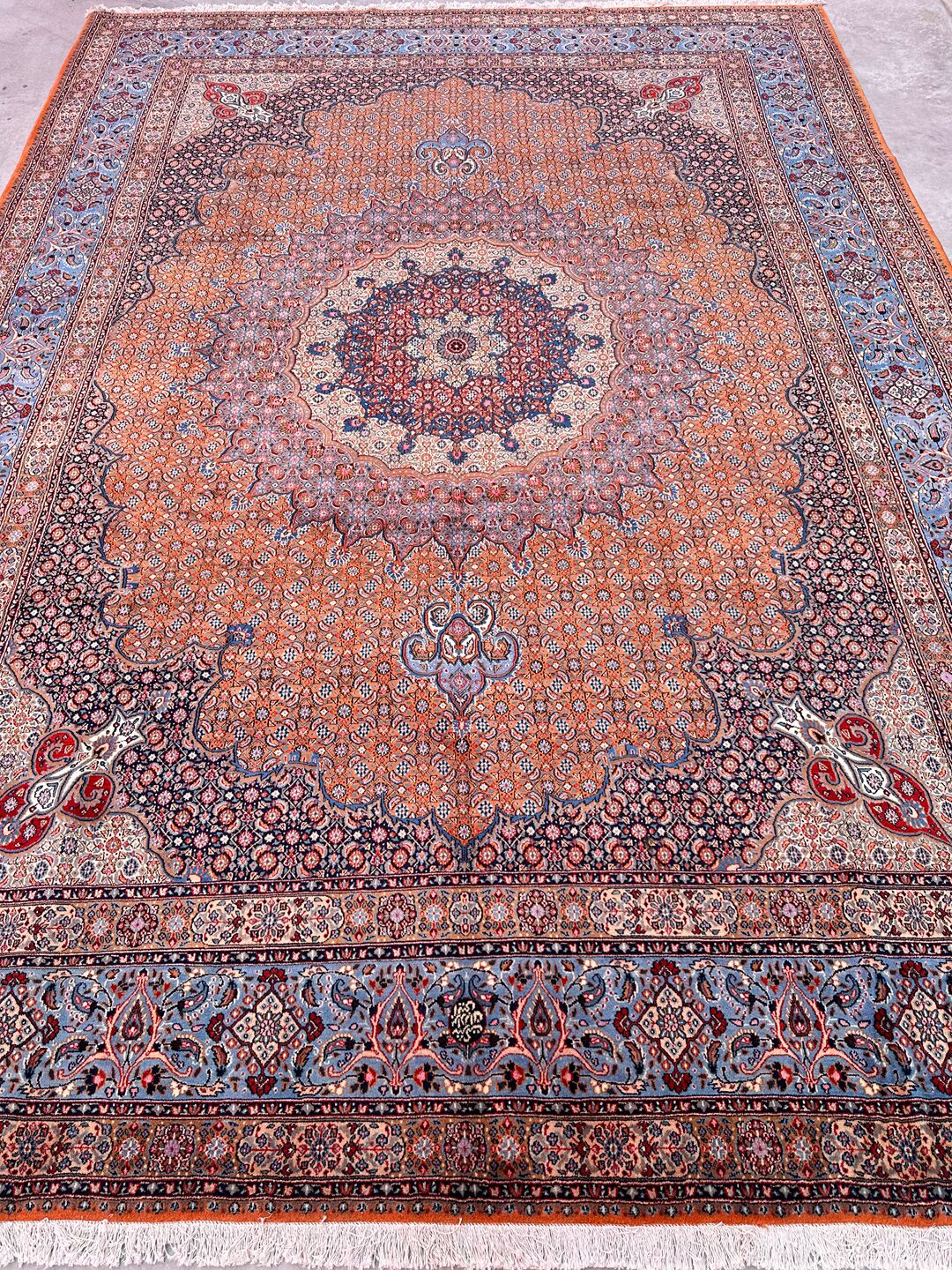 4.3x3.1M Signed Masterpiece Mood Persian Rug (Wool&Silk 60 Raj) - Image 2