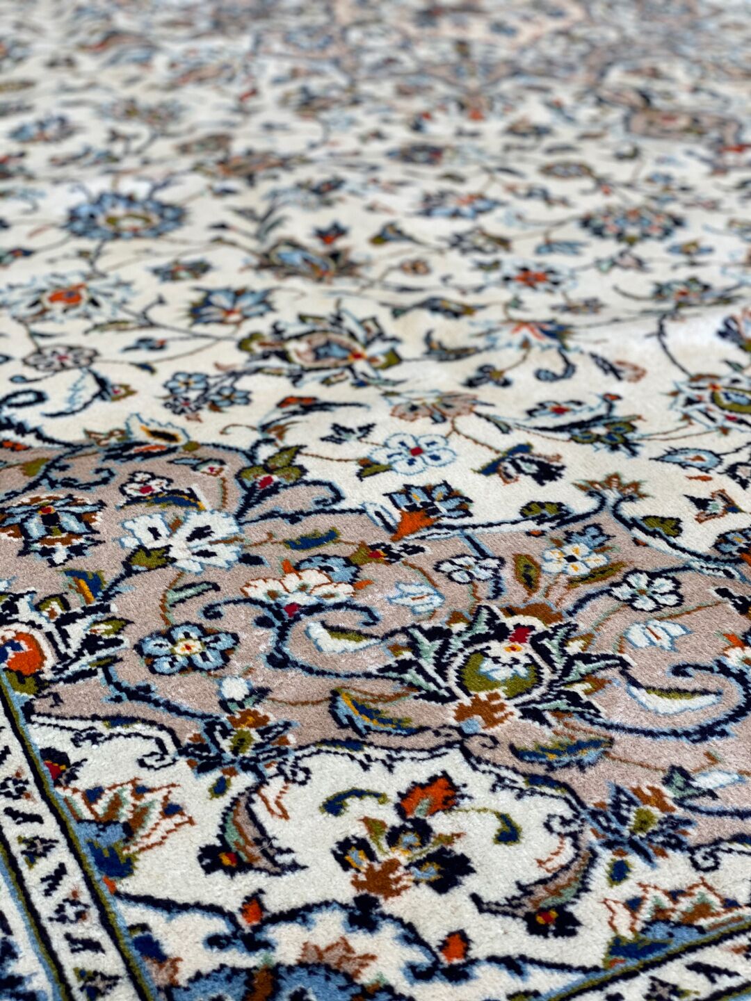 4x3M Royal Beige Persian Kashan Rug - Image 5