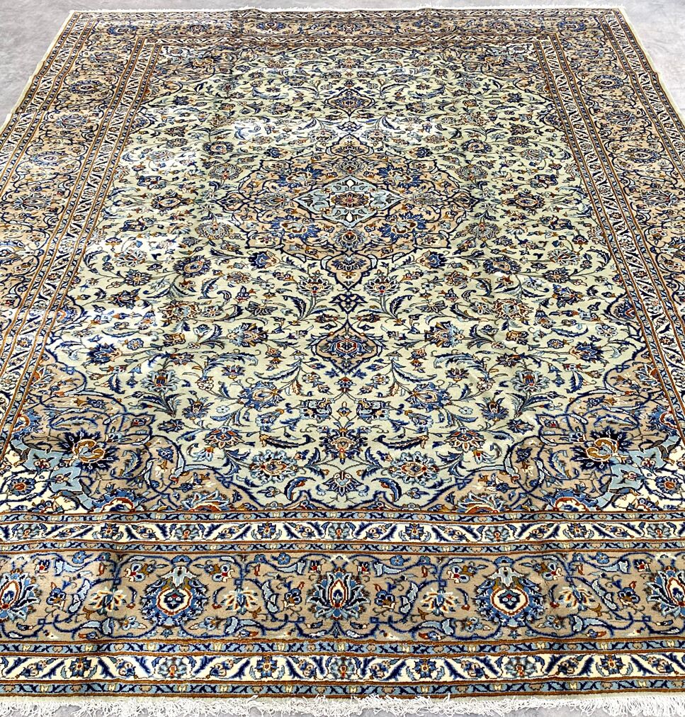4x3M Pistachio Tone Persian Kashan - Image 4
