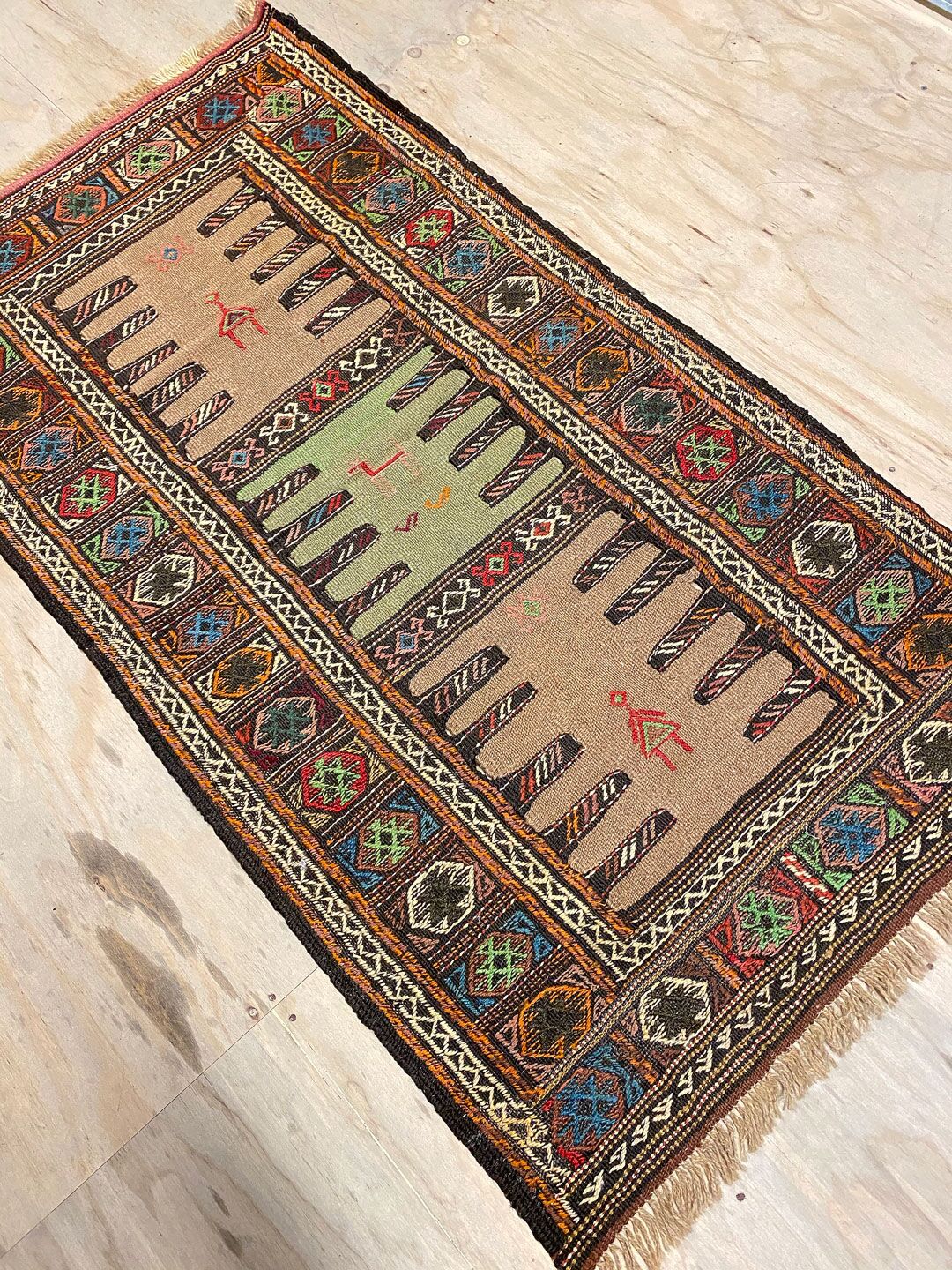 1.5x0.8M Kurdi Handmade Kilim - Image 3