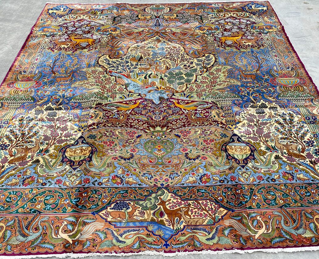 4x3M Pictorial Garden Of Eden Kashmar Rug - Image 8