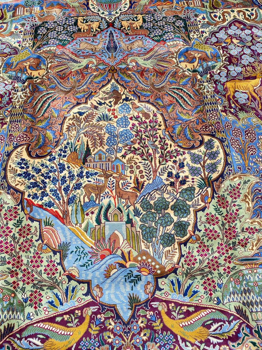 4x3M Pictorial Garden Of Eden Kashmar Rug - Image 13