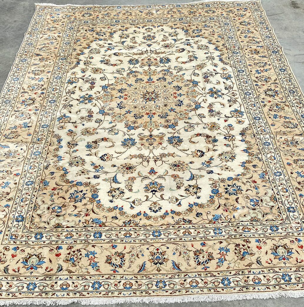 3.3x2.5M Beige Persian Kashan - Image 9