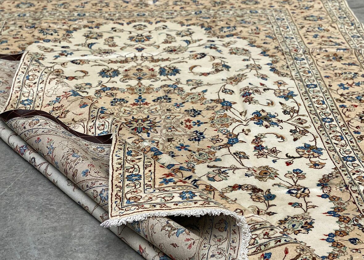 3.3x2.5M Beige Persian Kashan - Image 7
