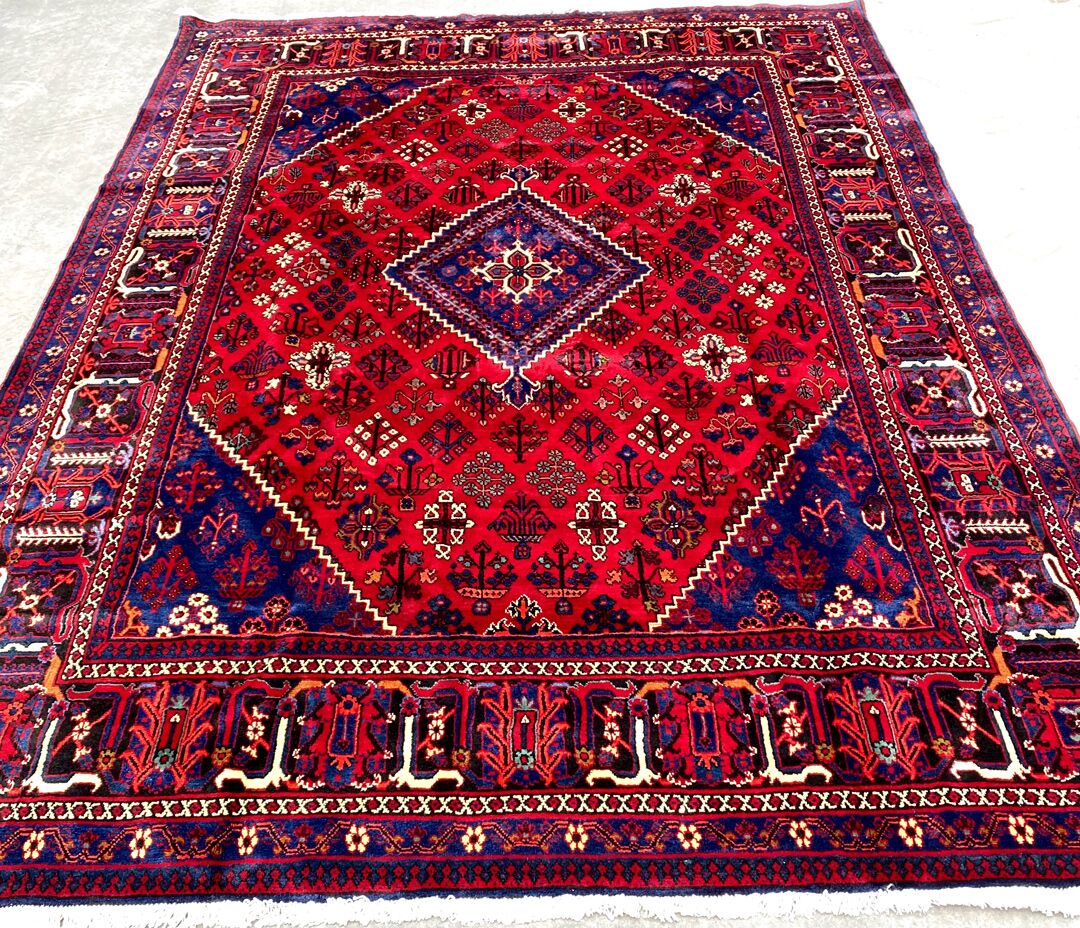 3.5x2.5M Geometric Design Joshaghan Persian Rug