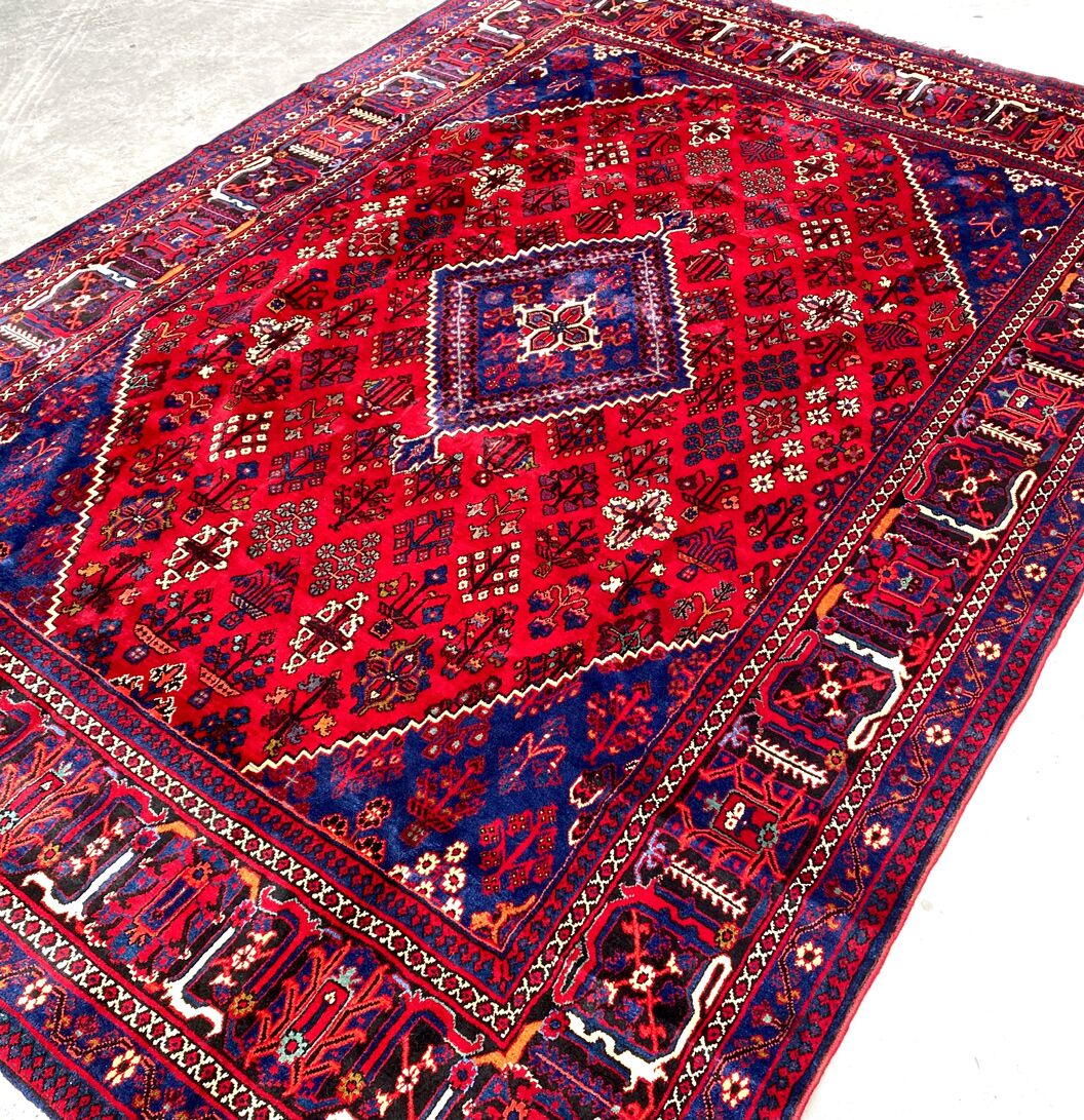 3.5x2.5M Geometric Design Joshaghan Persian Rug - Image 2