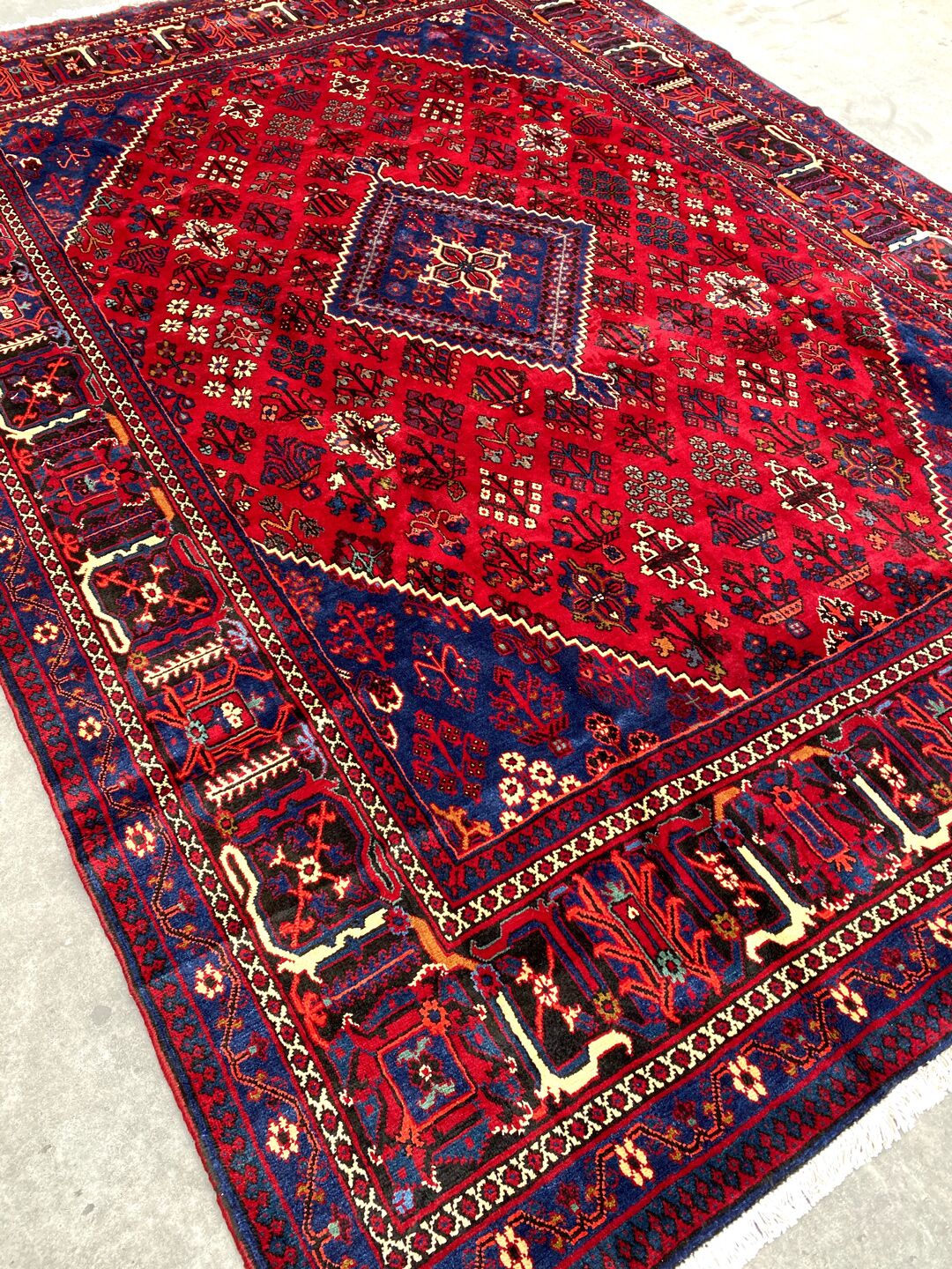 3.5x2.5M Geometric Design Joshaghan Persian Rug - Image 6