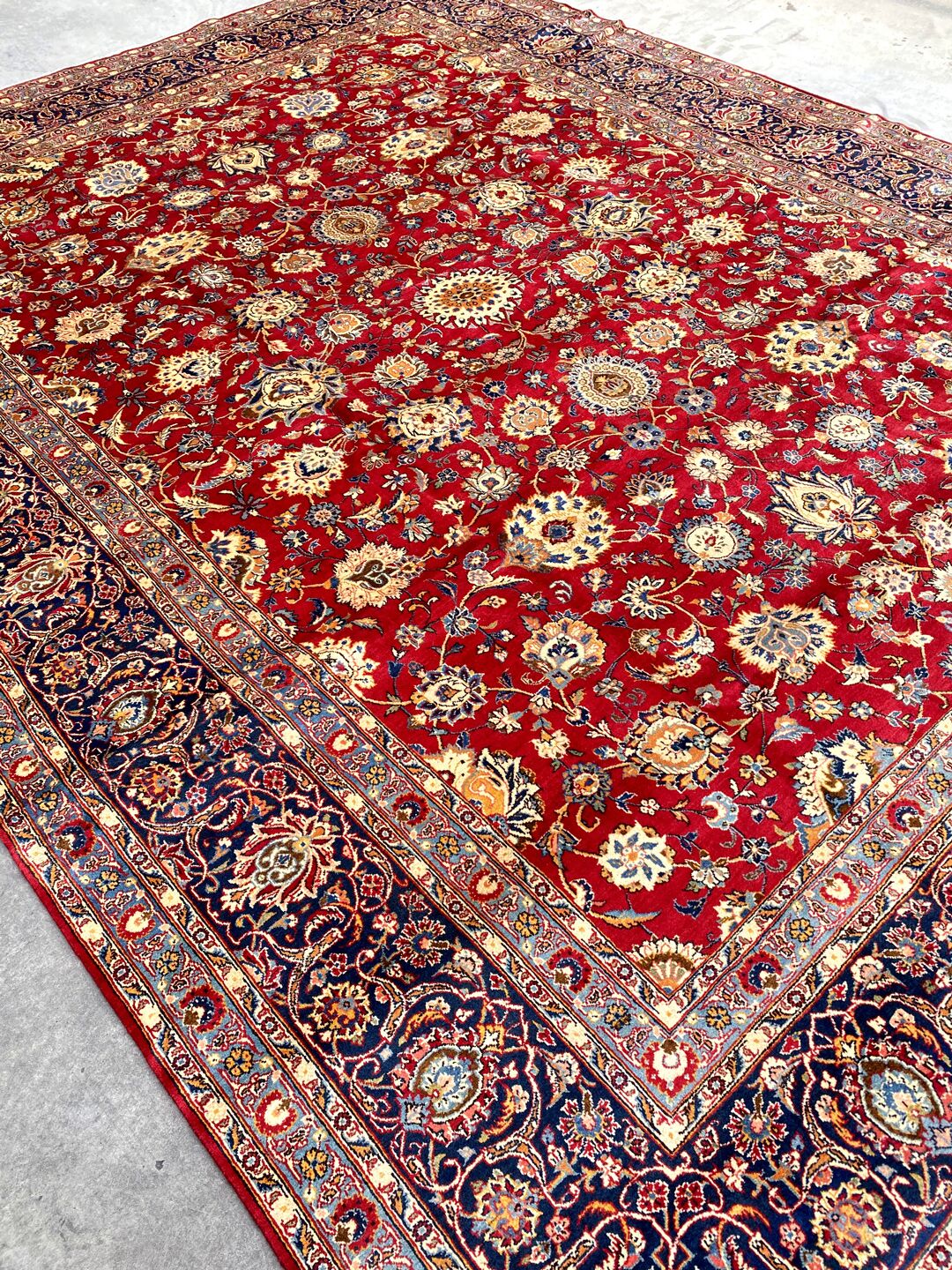 4.2x3M Antique Afshan Kashan Rug - Image 2
