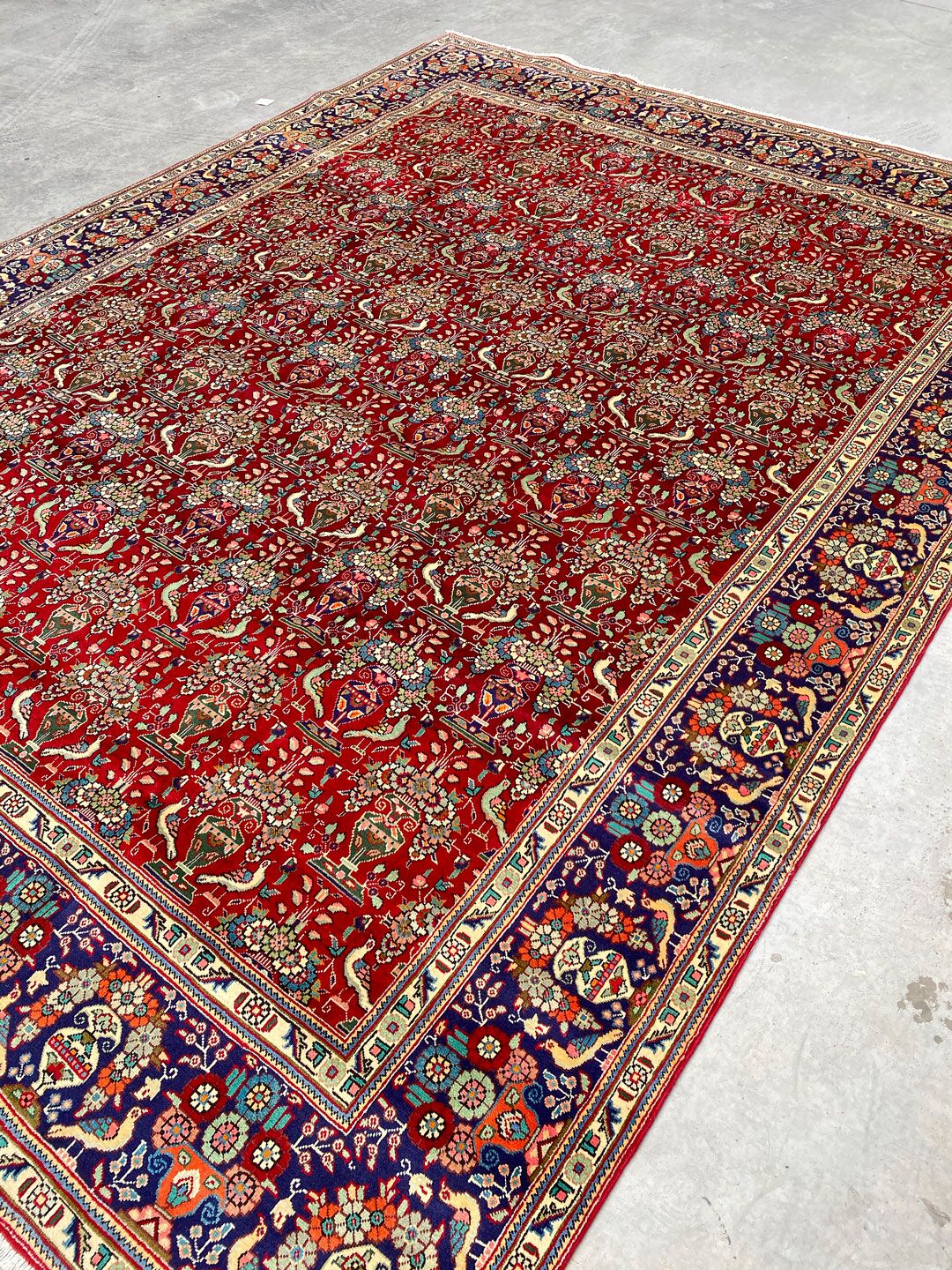 4x3M Vintage Tabriz Persian Rug - Image 3