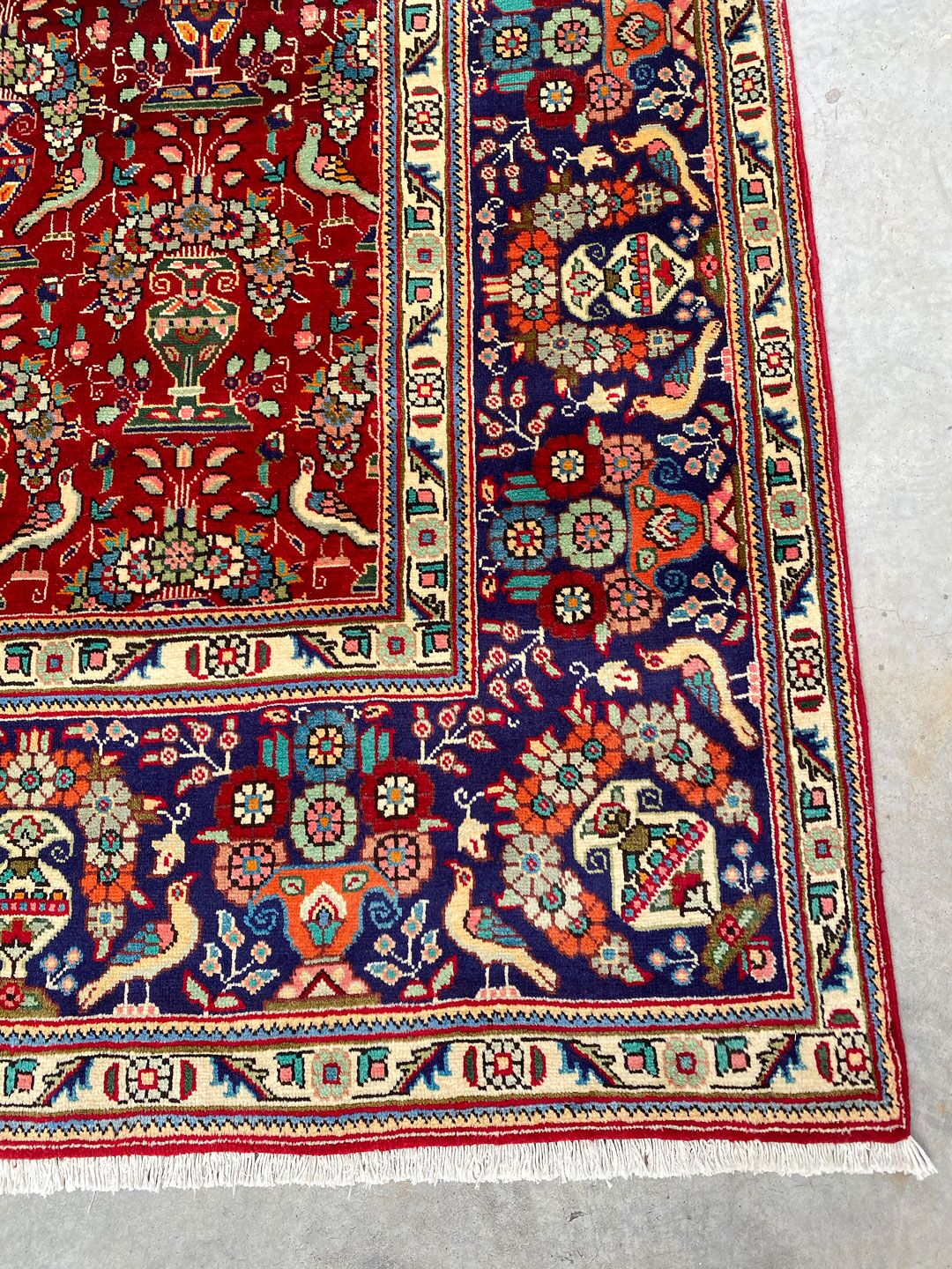 4x3M Vintage Tabriz Persian Rug - Image 4