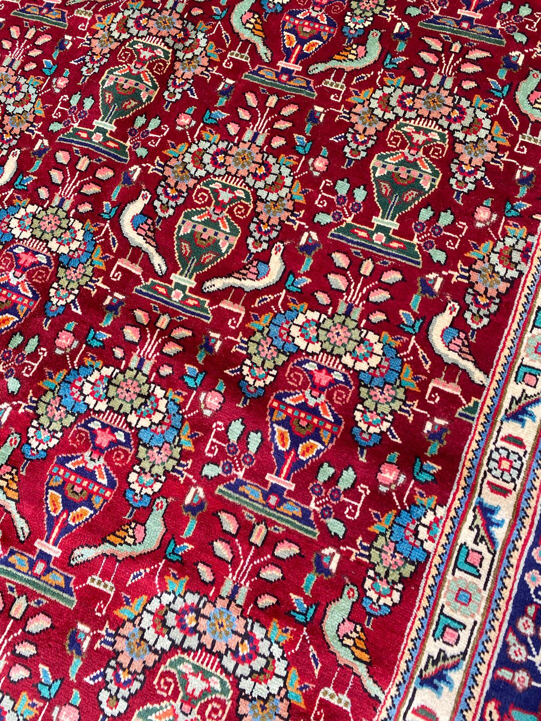 4x3M Vintage Tabriz Persian Rug - Image 5