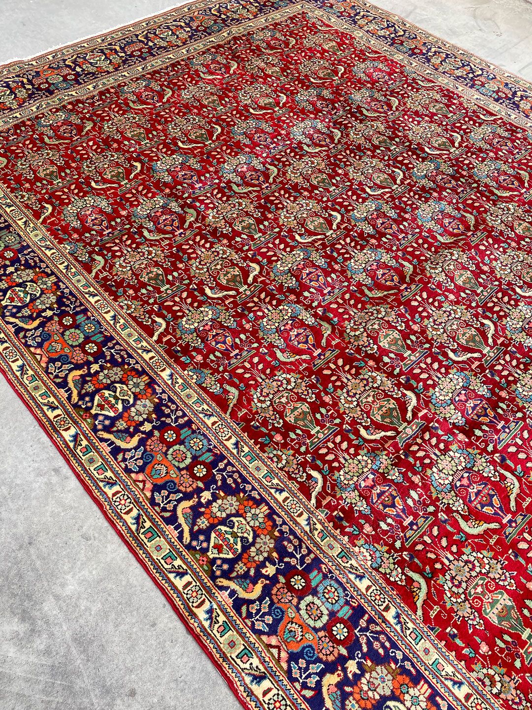 4x3M Vintage Tabriz Persian Rug - Image 6