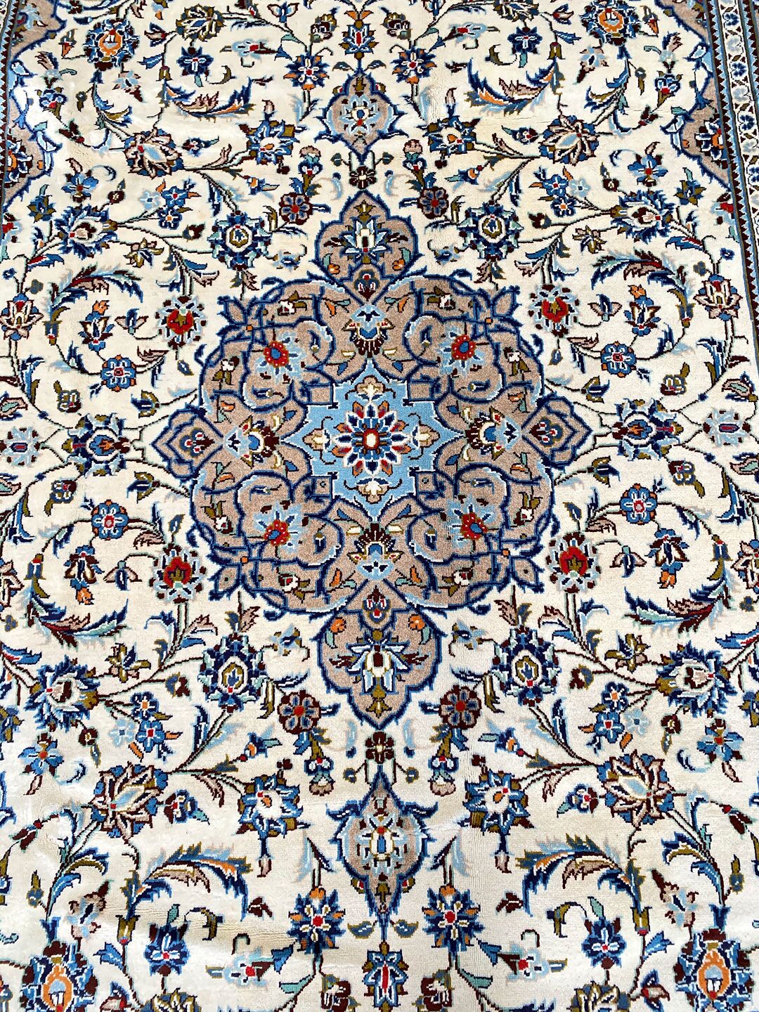 3.4x2M Beige Persian Kashan Rug - Image 2