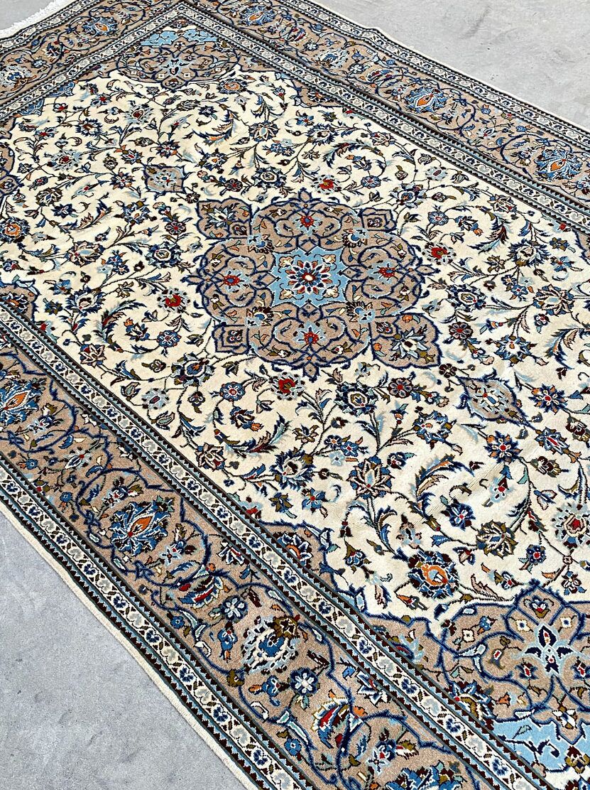 3.4x2M Beige Persian Kashan Rug - Image 6