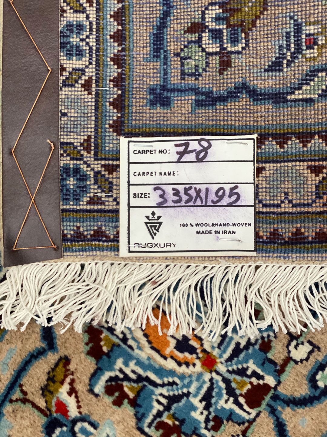 3.4x2M Beige Persian Kashan Rug - Image 9