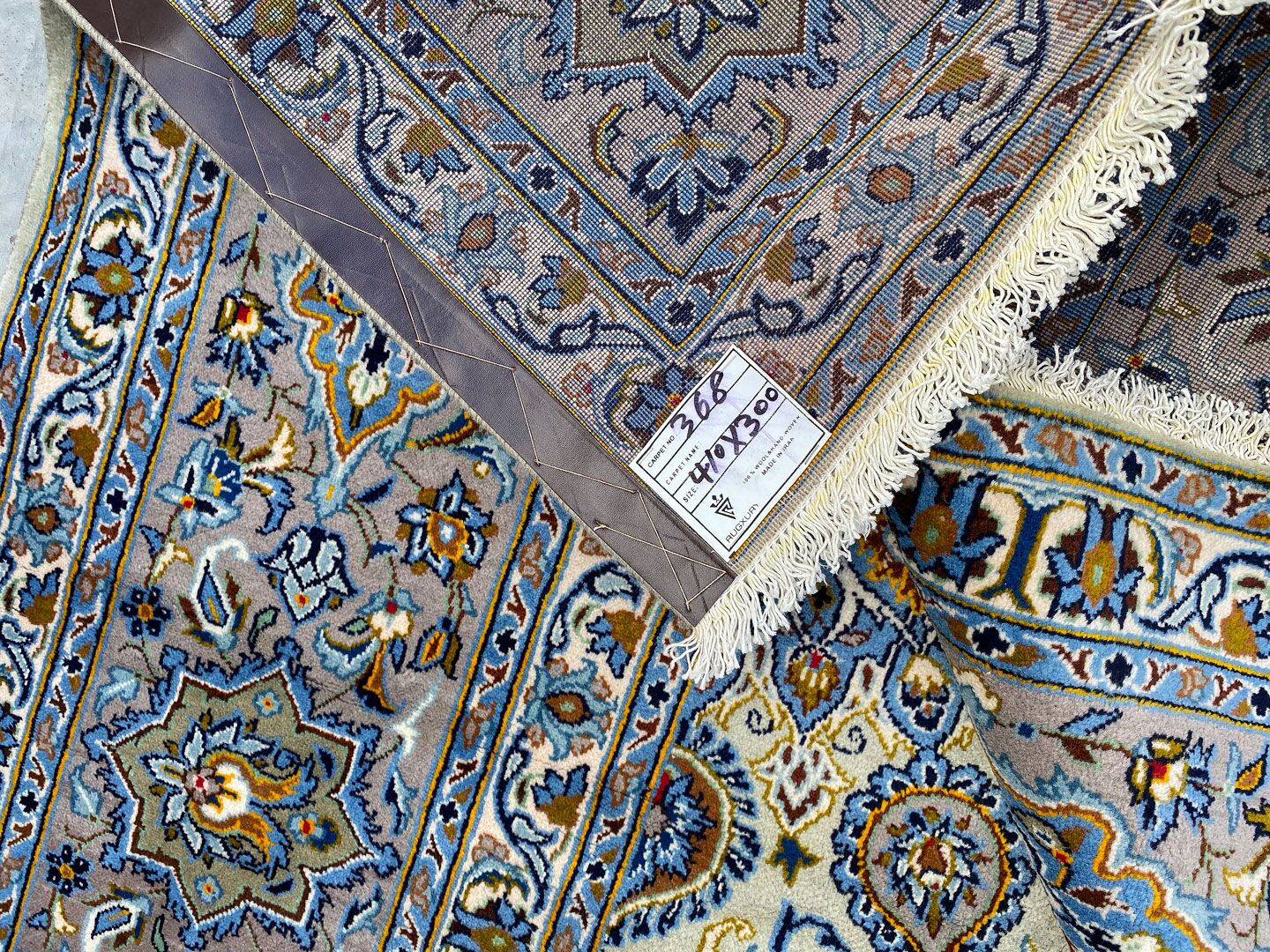 4.1x3M Signed Pistachio Tone Persian Kashan - Image 12