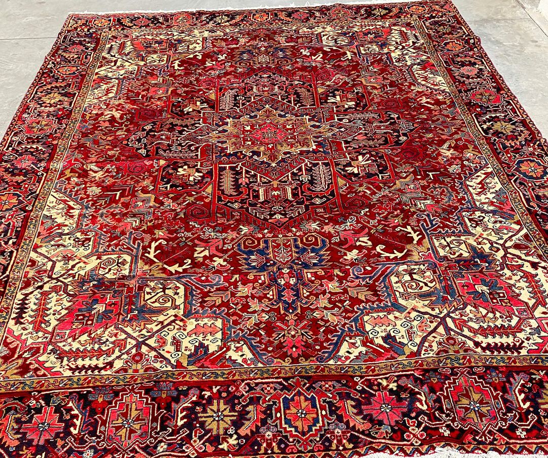 4x3M Fine Genuine Heriz Persian Rug - Image 9