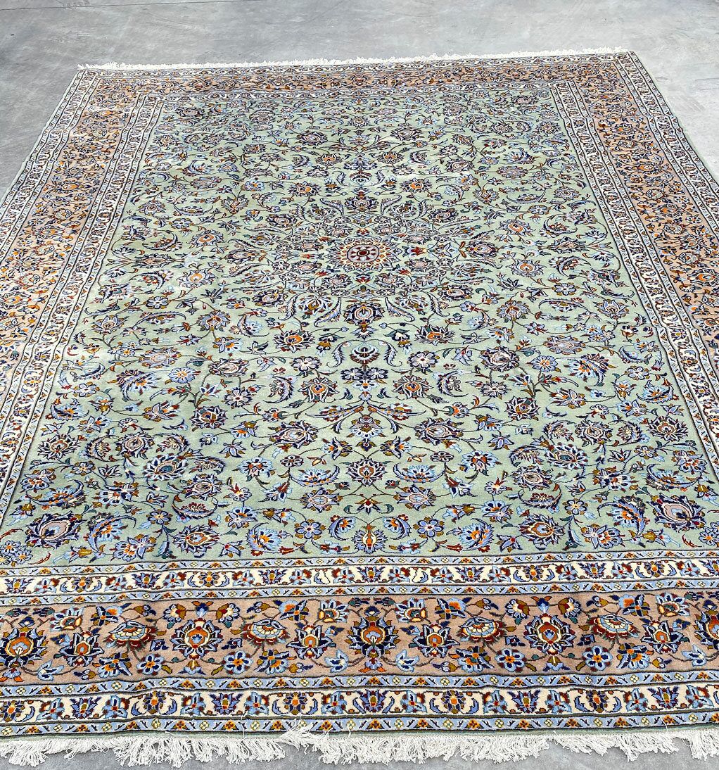 4x3M Pistachio Tone Persian Kashan - Image 3