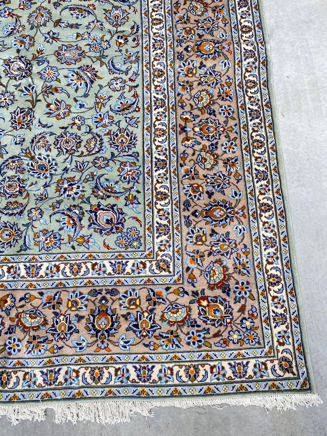 4x3M Pistachio Tone Persian Kashan - Image 5