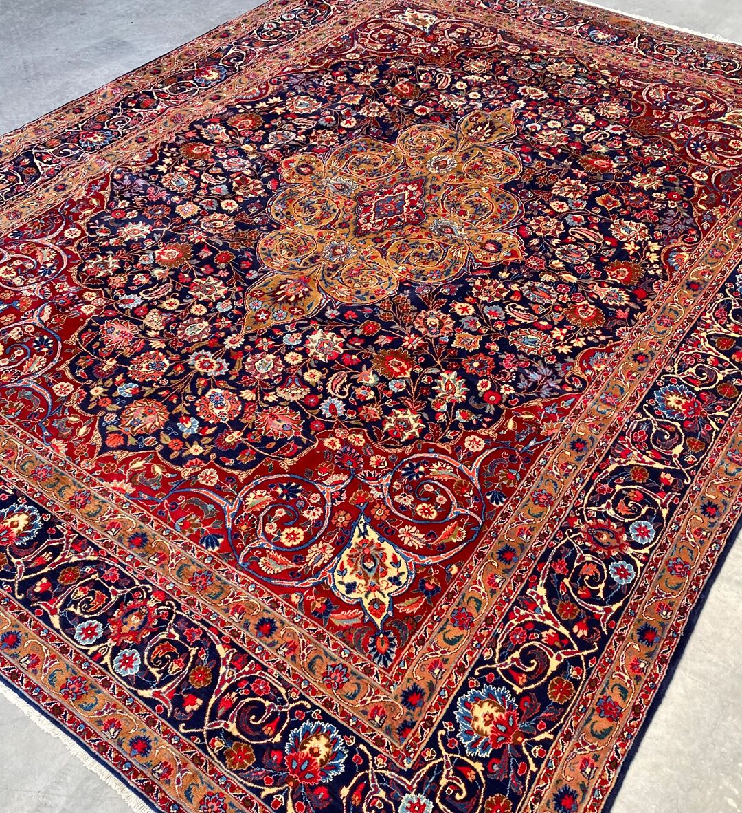 4x3M Antique Signed French Roses Design Mood Rug - Image 2