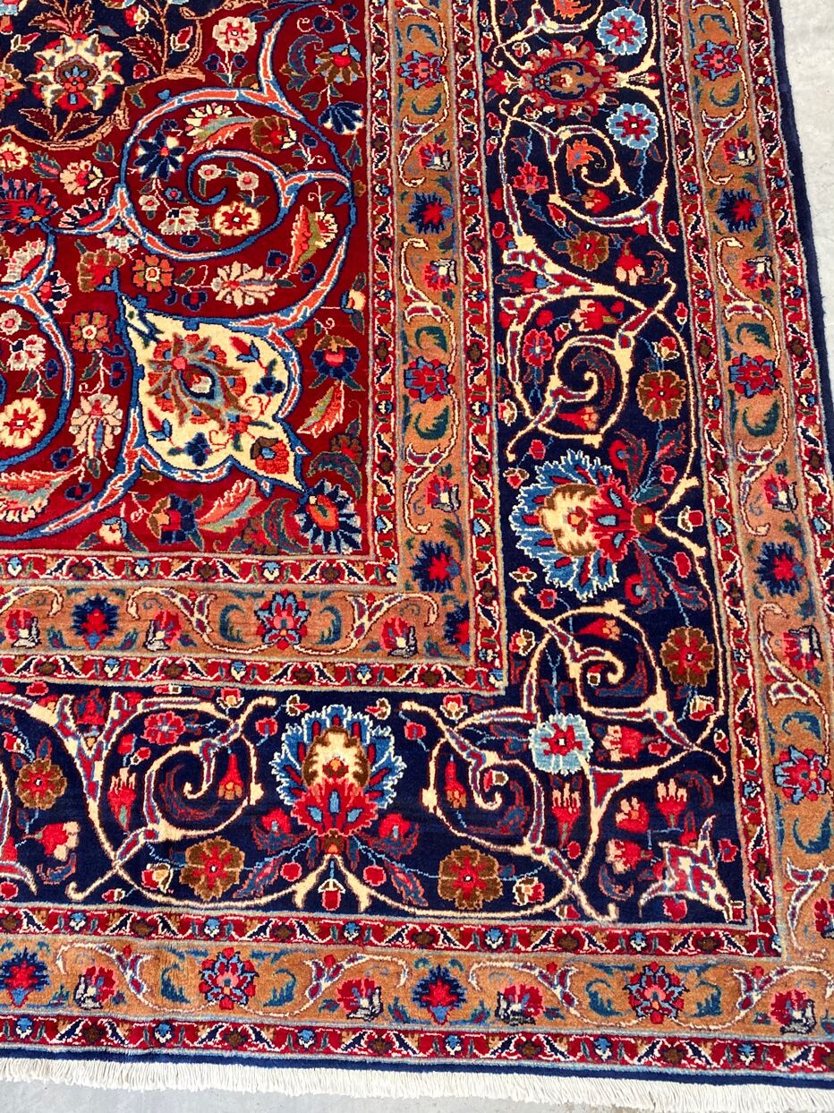 4x3M Antique Signed French Roses Design Mood Rug - Image 4