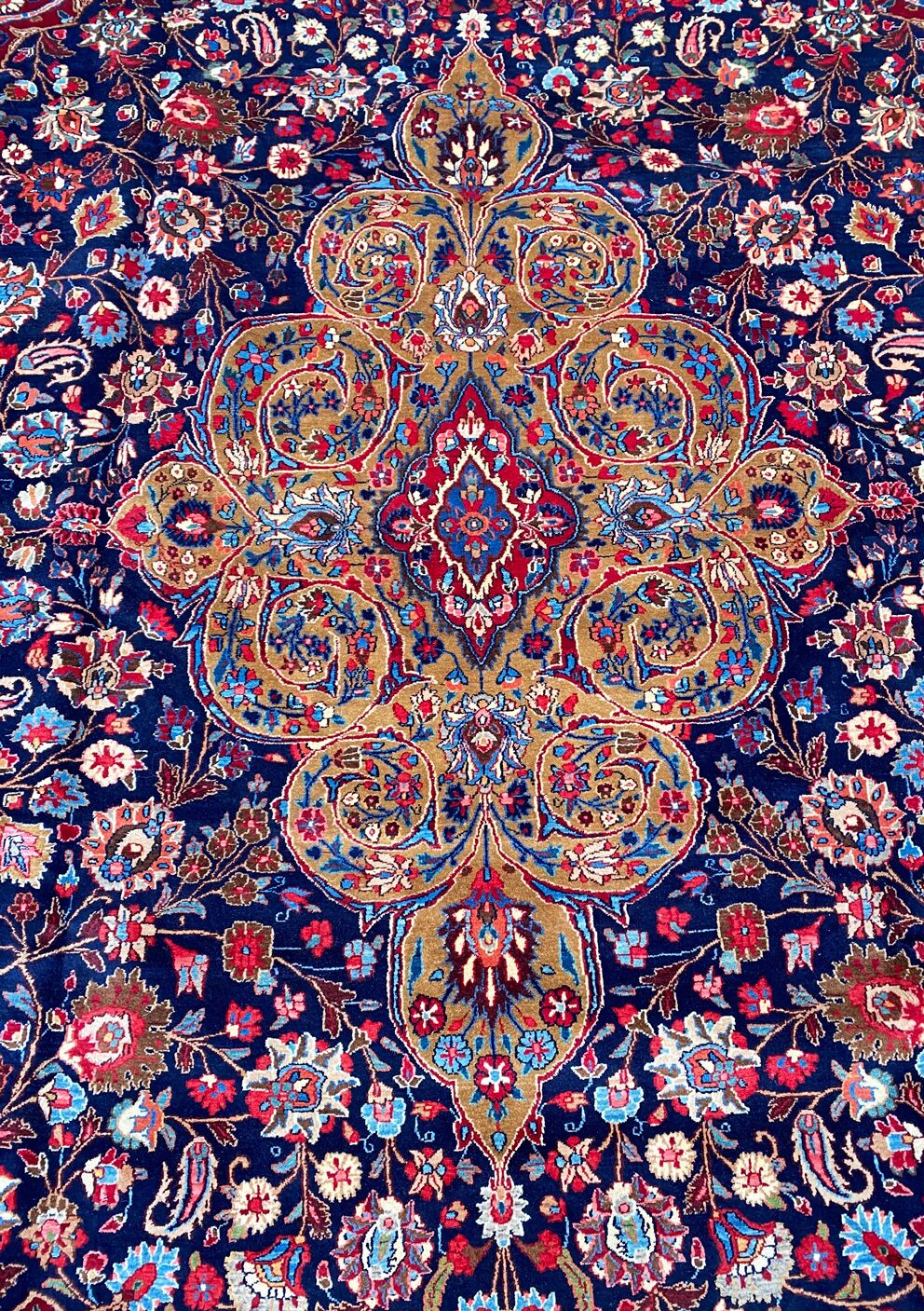 4x3M Antique Signed French Roses Design Mood Rug - Image 6