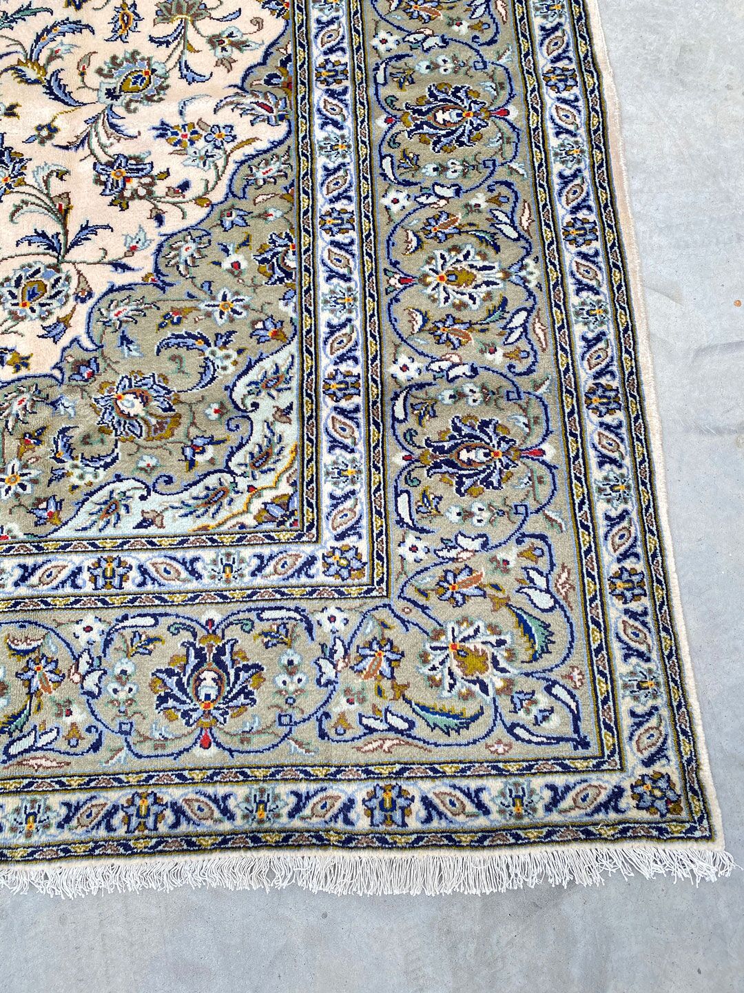 3.5x2.5M Beige Traditional Persian Kashan - Image 4