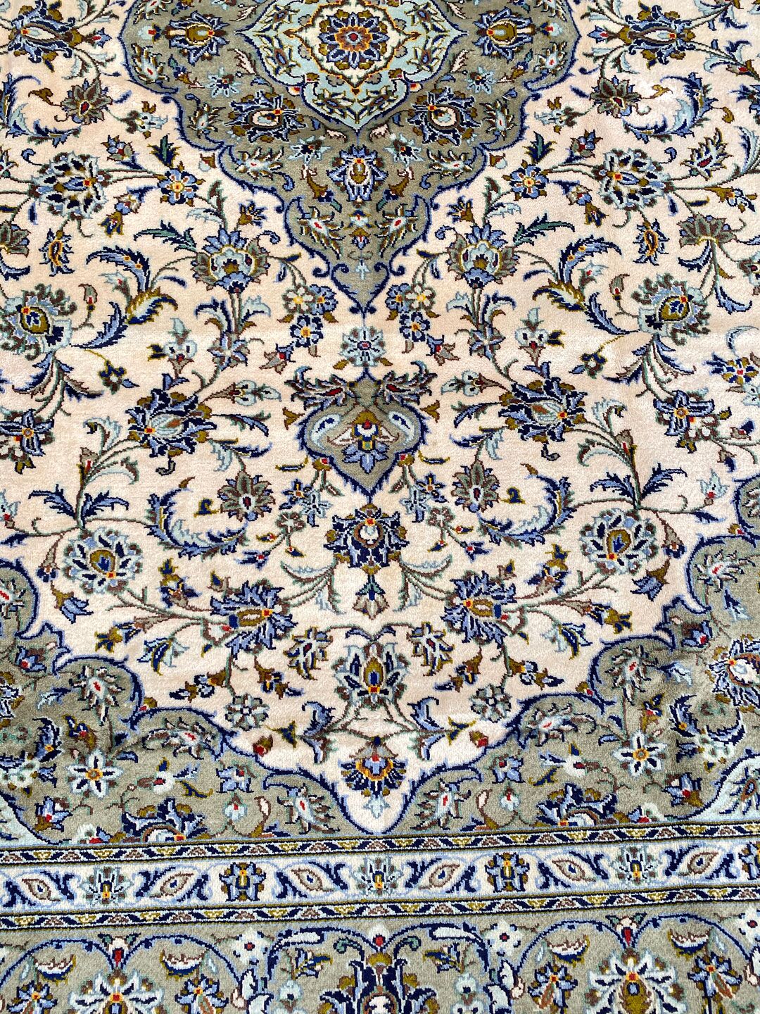 3.5x2.5M Beige Traditional Persian Kashan - Image 5
