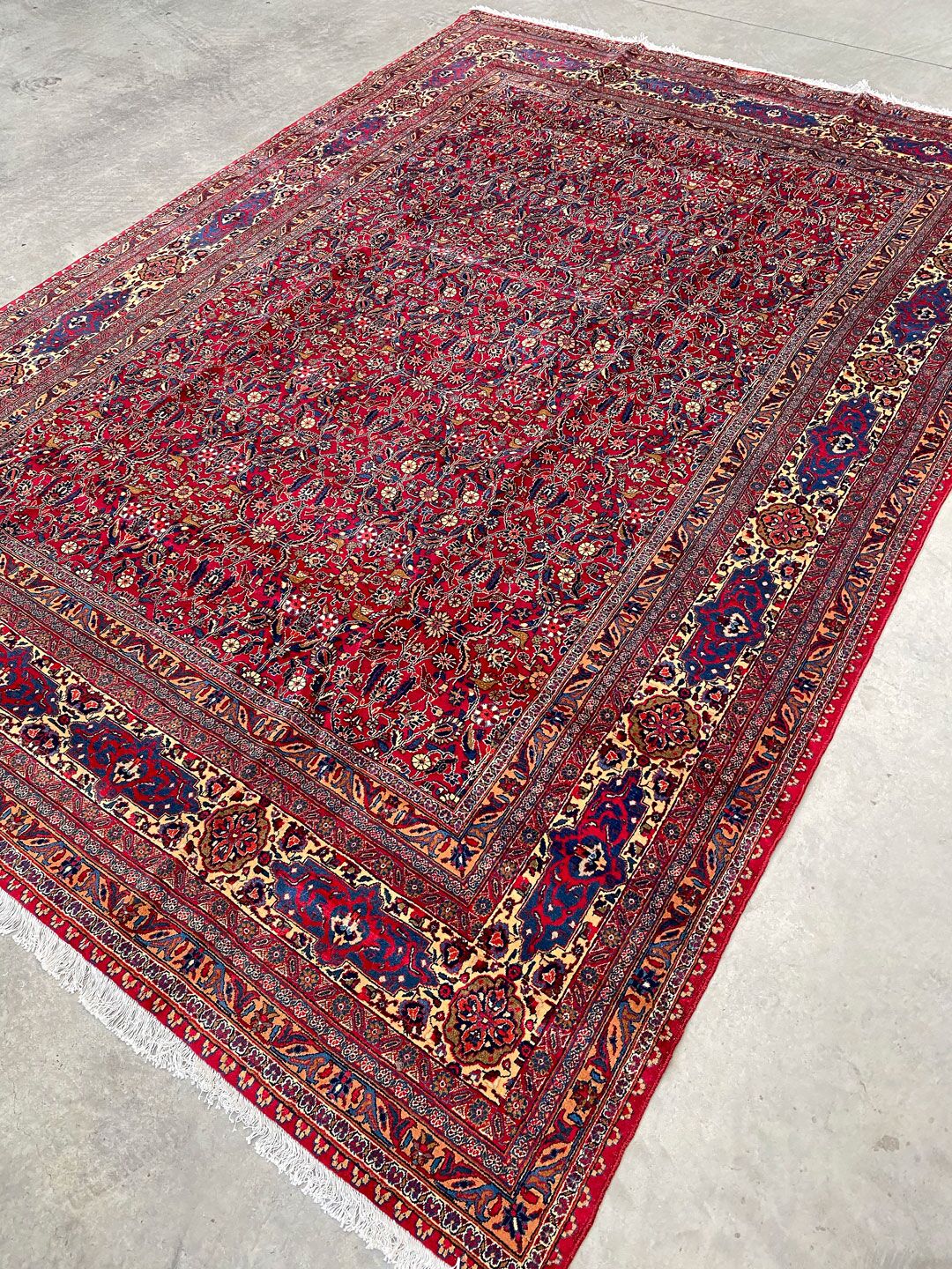 Antique And Signed Mashad Persian Rug - Image 3