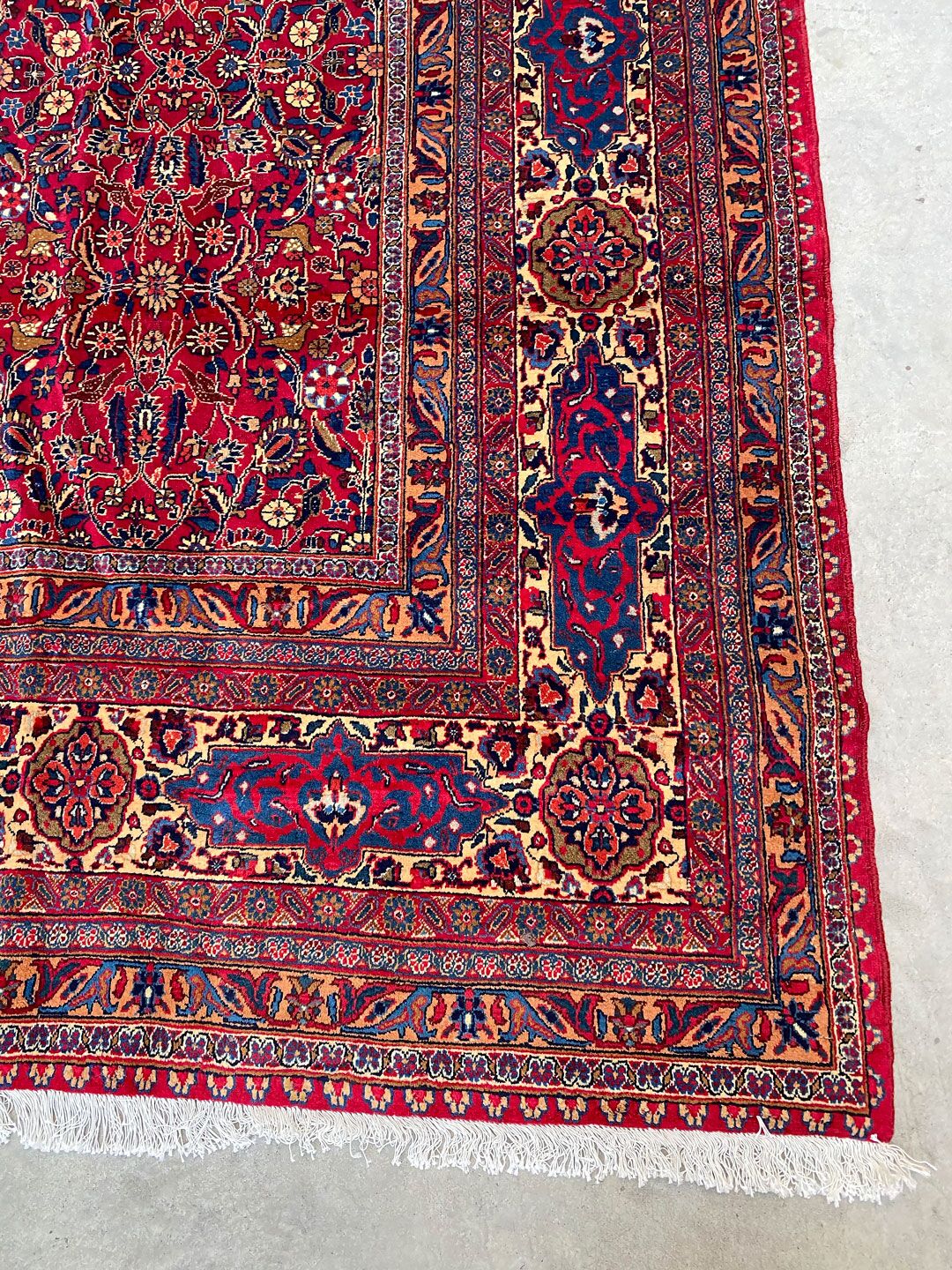 Antique And Signed Mashad Persian Rug - Image 4