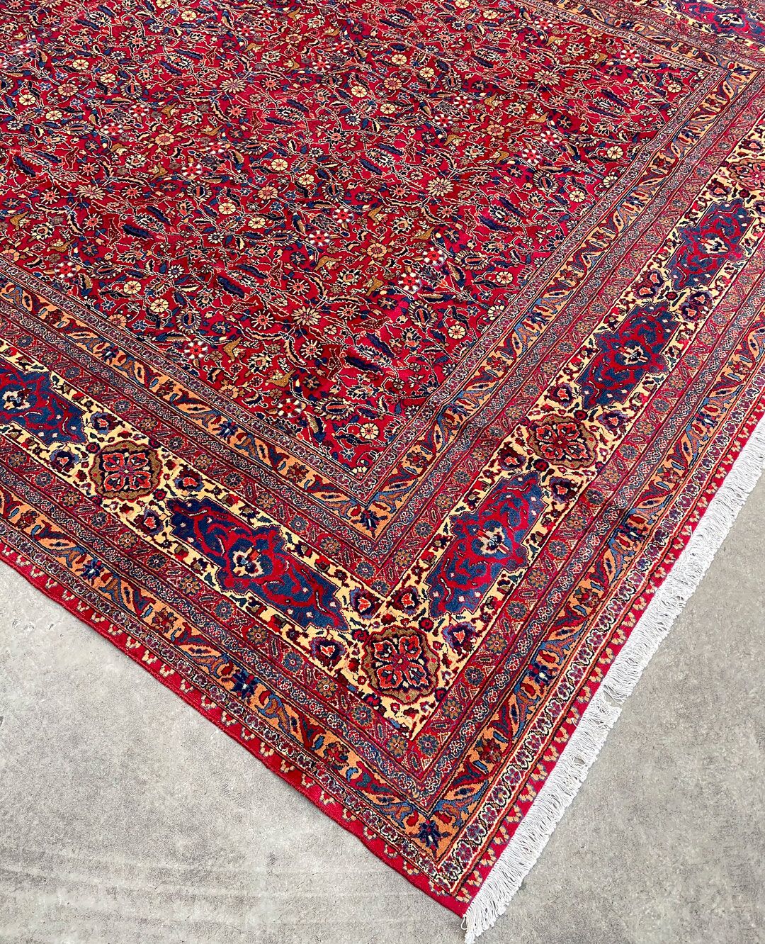Antique And Signed Mashad Persian Rug - Image 6