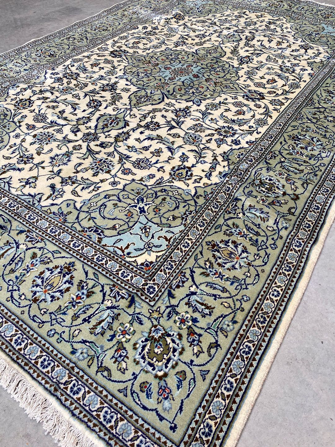 3x2M Beige Persian Kashan - Image 2