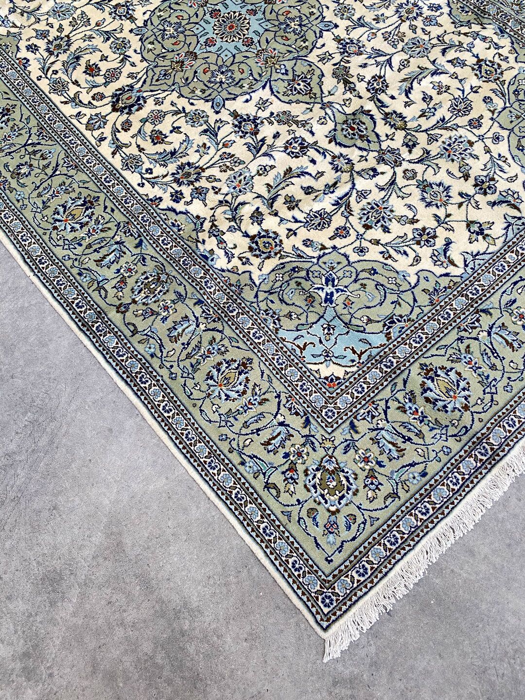 3x2M Beige Persian Kashan - Image 7