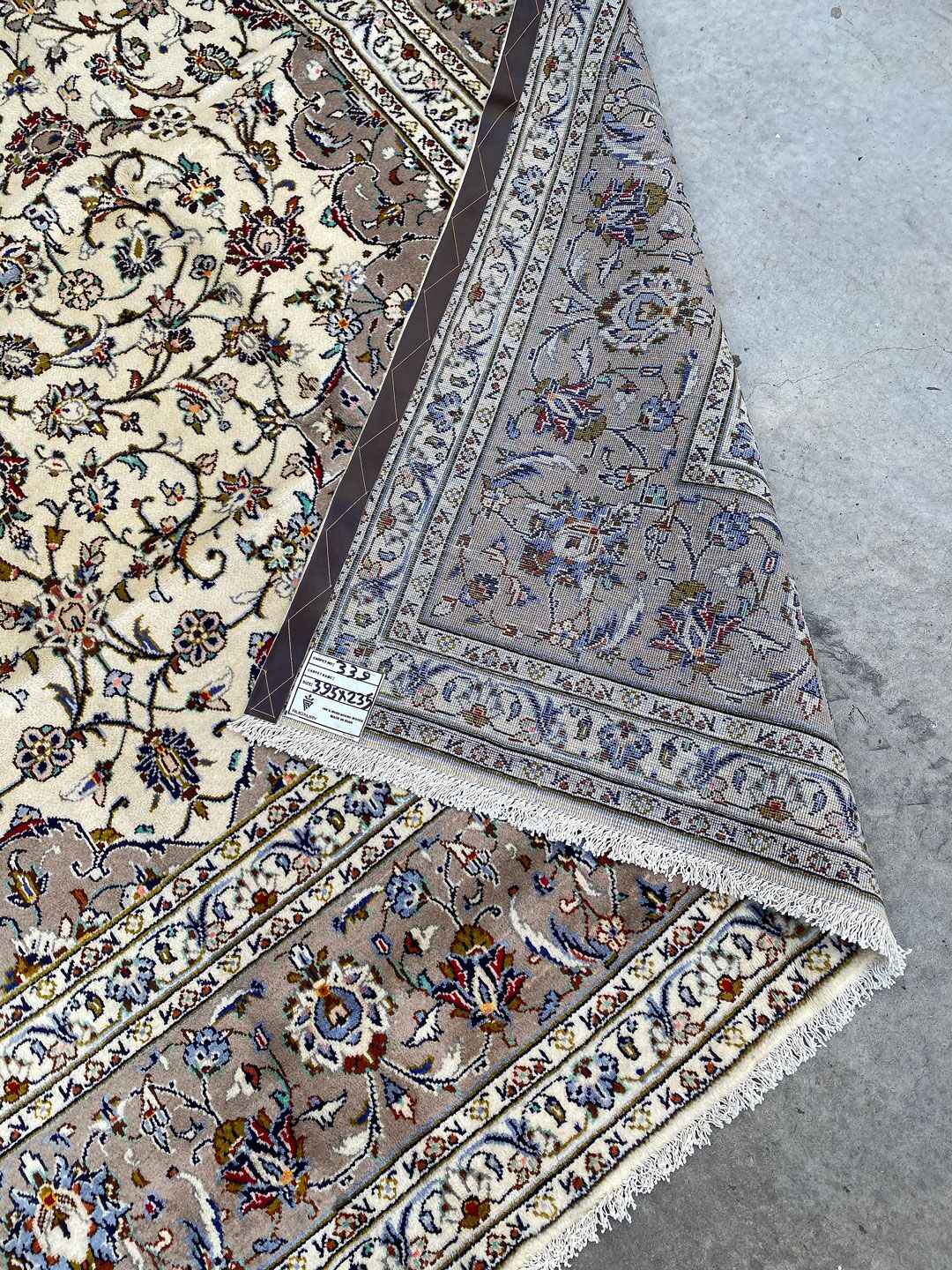 3.9x2.4M Beige Persian Kashan - Image 8