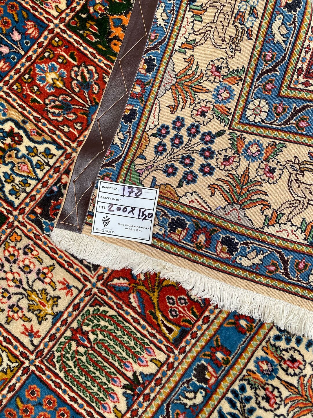 Vintage 2x1.5M Garden Design Persian Mood Rug - Image 9