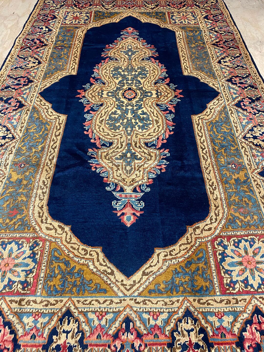 3.7x1.5M Antique Signed Masterpiece Kerman Rug - Image 5