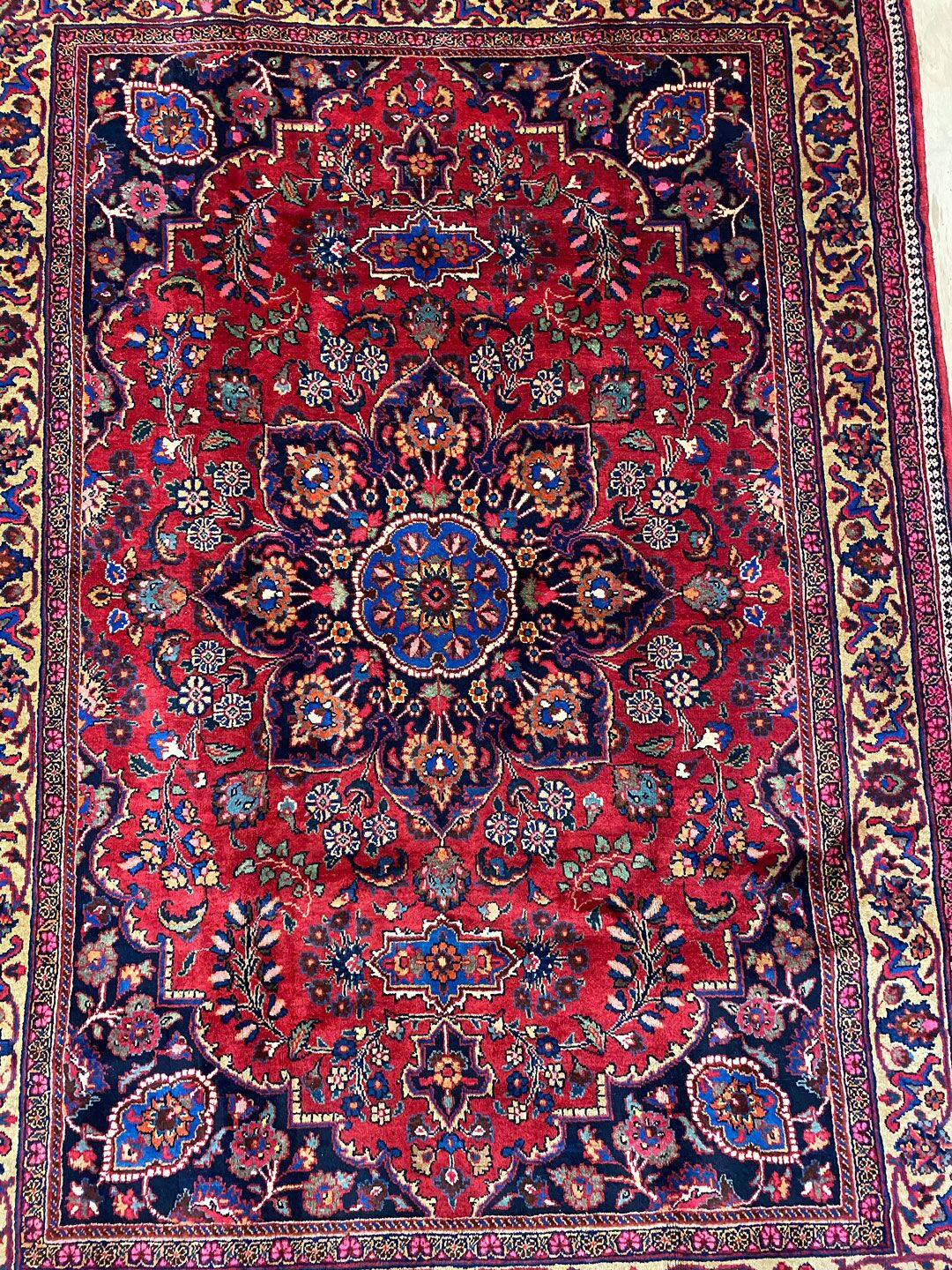 Masterpiece 2.1x1.5M Antique Mashad Persian Rug - Image 4