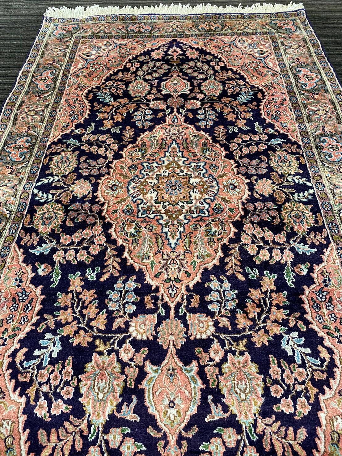 1.7x1M Pure Silk Qom Persian Rug - Image 6