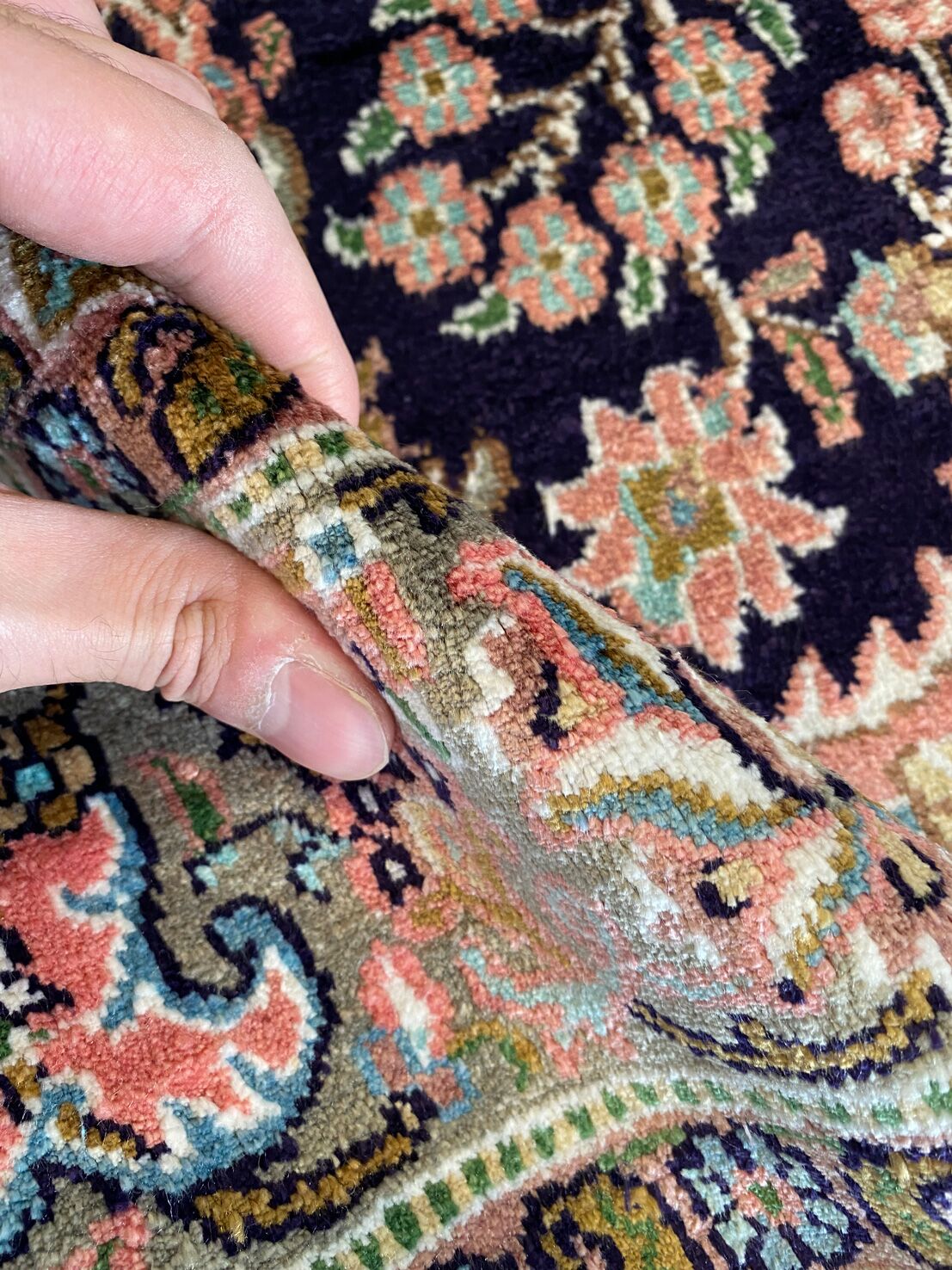 1.7x1M Pure Silk Qom Persian Rug - Image 3