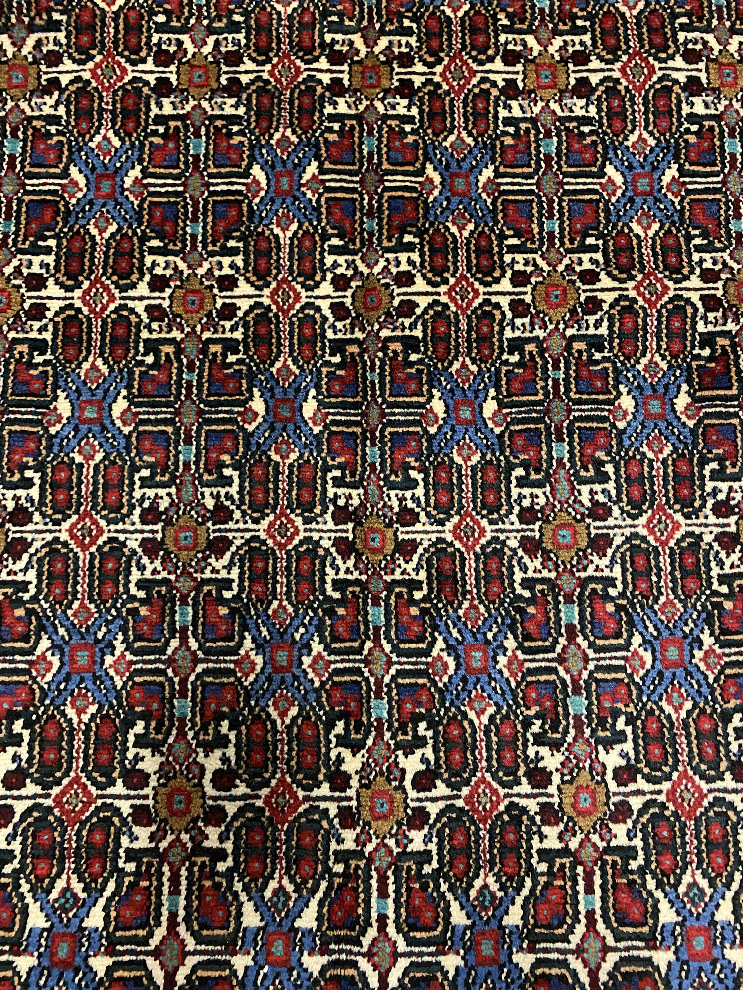 1.3x1.1M Kurdish Sanandaj Rug (Mahi) - Image 6