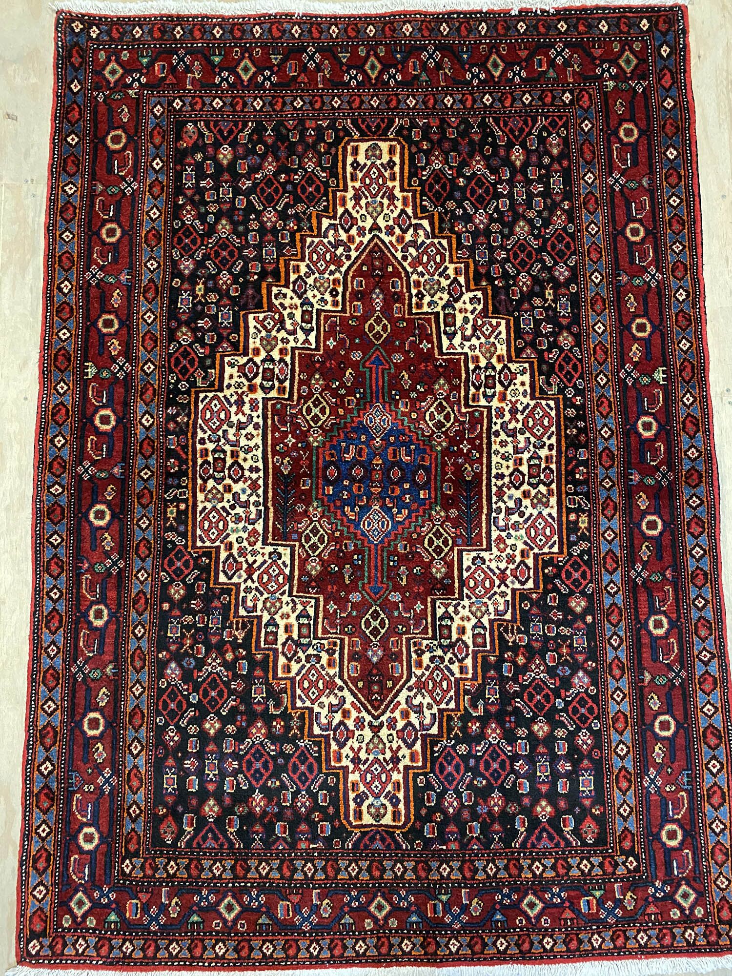 1.7x1.2M Kurdish Senneh Bijar Rug - Image 2