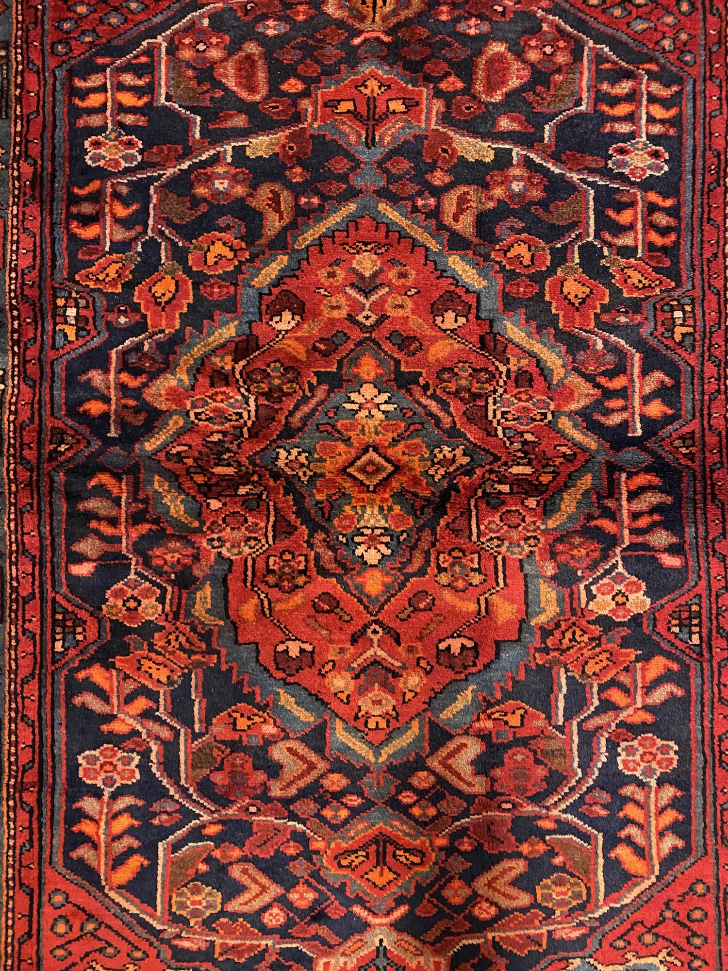 2x1.3M Old Zanjan Persian Rug