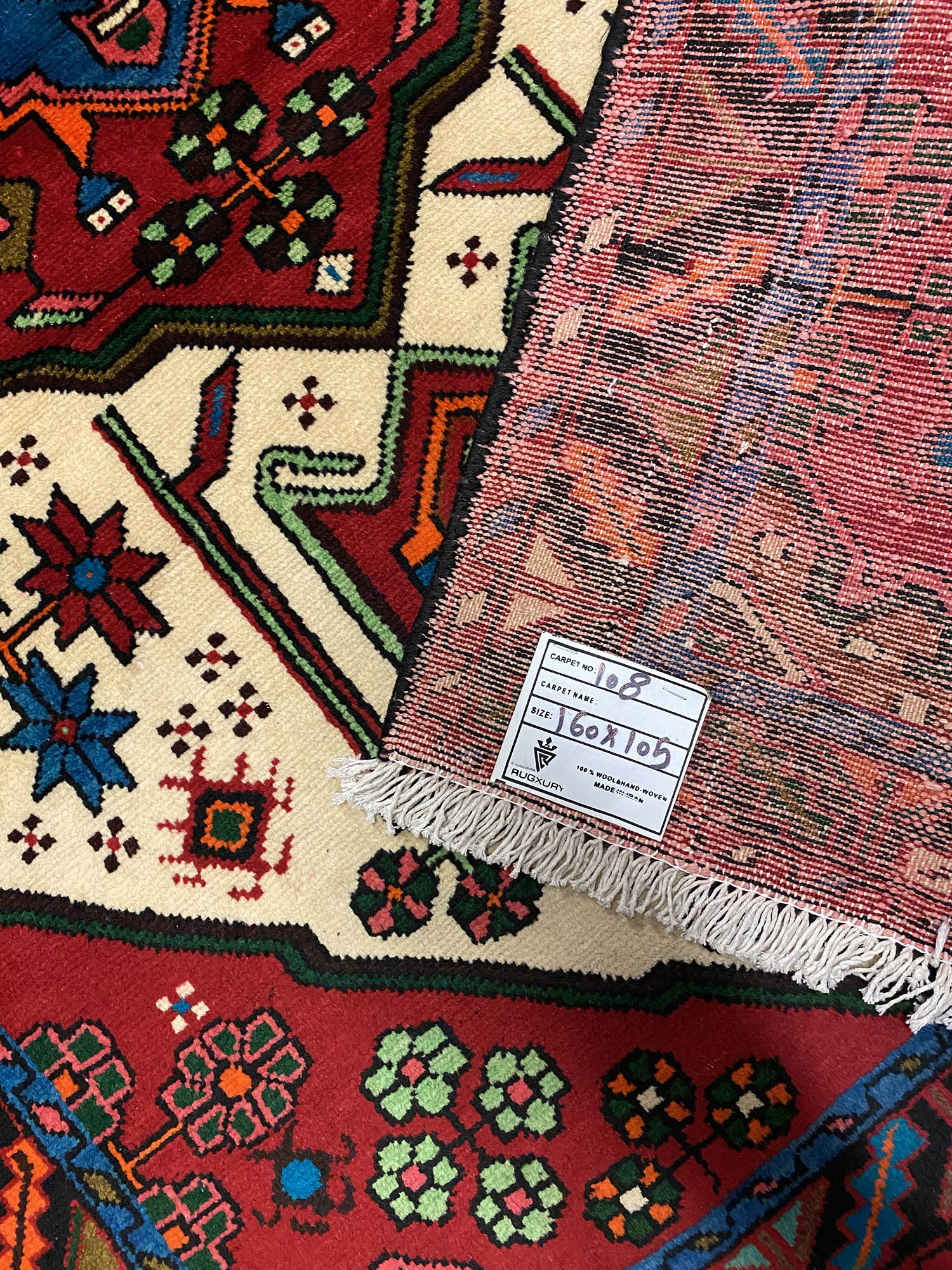 1.6x1M Tribal Persian Saveh Rug - Image 5