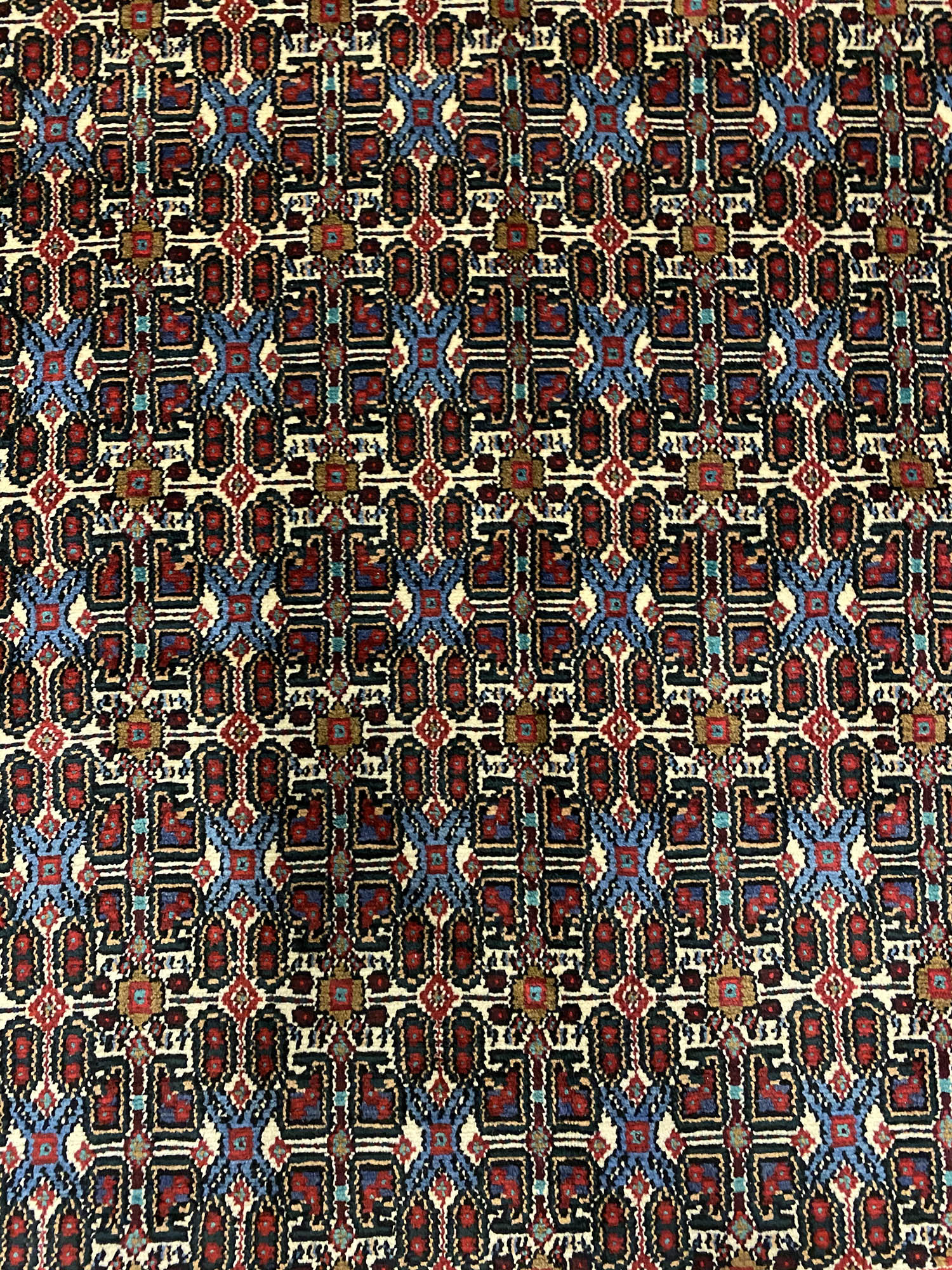 1.4x1.1M Kurdish Sanandaj Rug (Mahi)